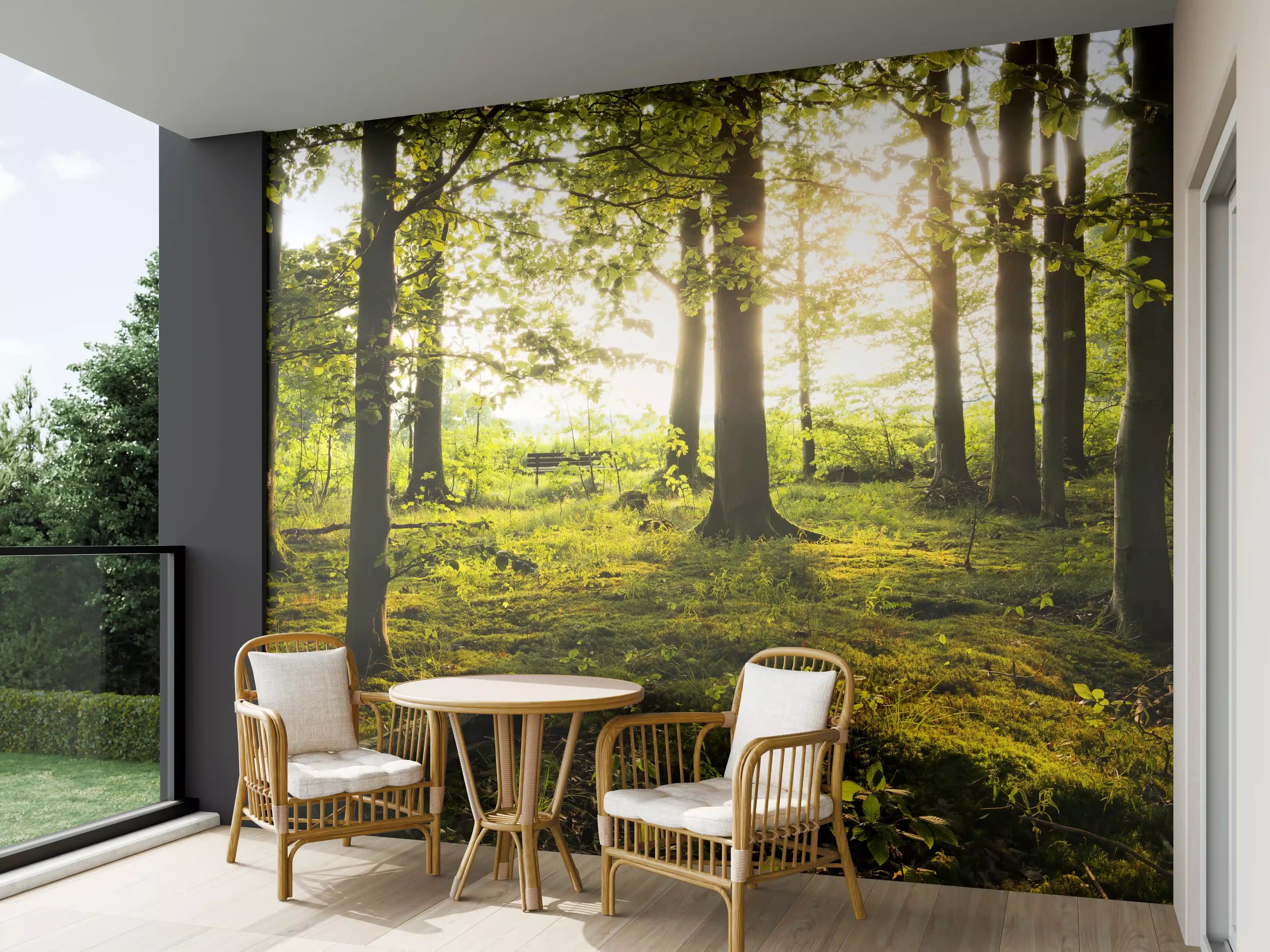 Wandverkleidung außen - Sommer Wald