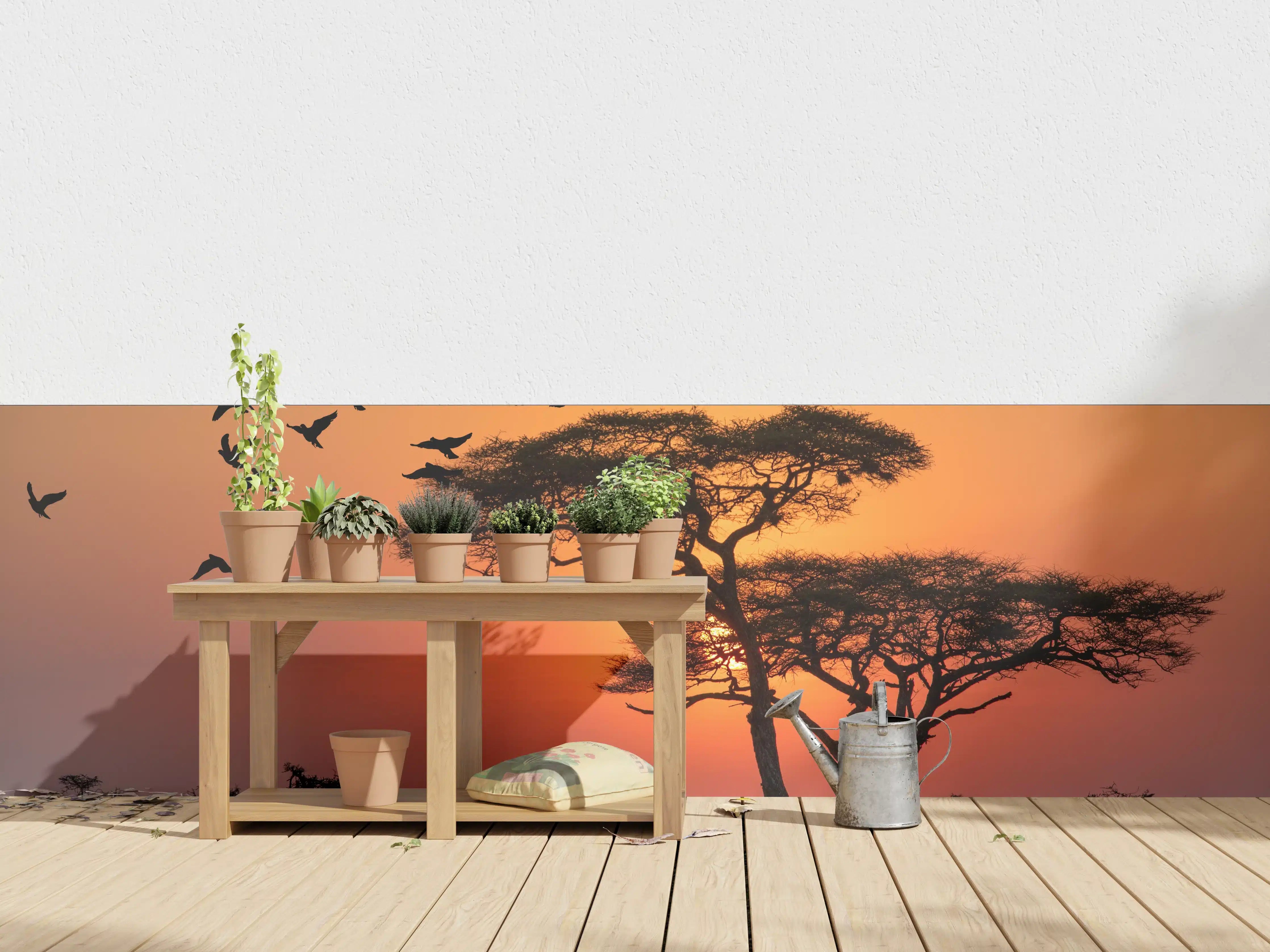 Wandverkleidung außen - Sonnenaufgang im Serengeti-Naturpark