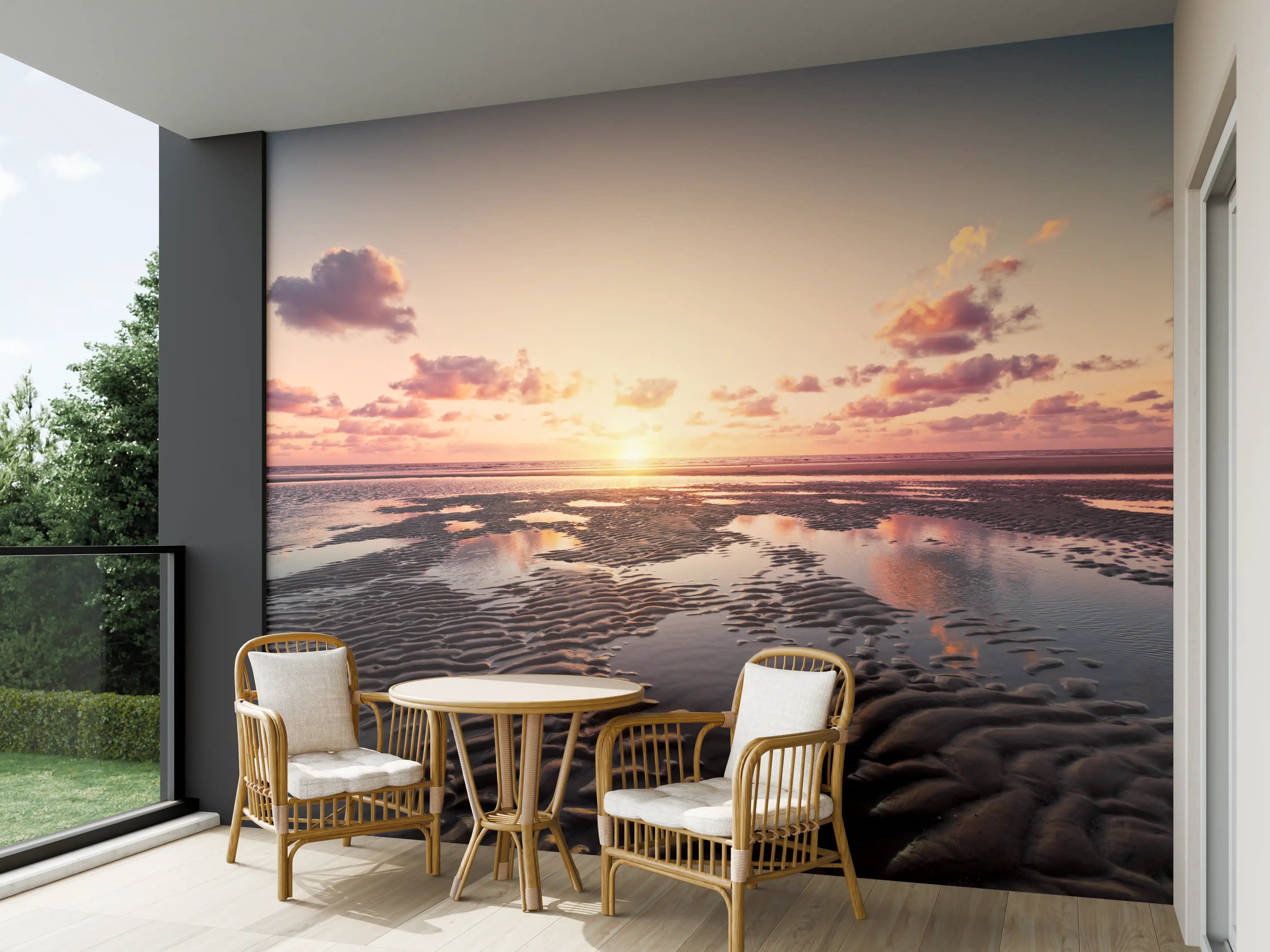Wandverkleidung außen - Sonnenuntergang - Nordsee