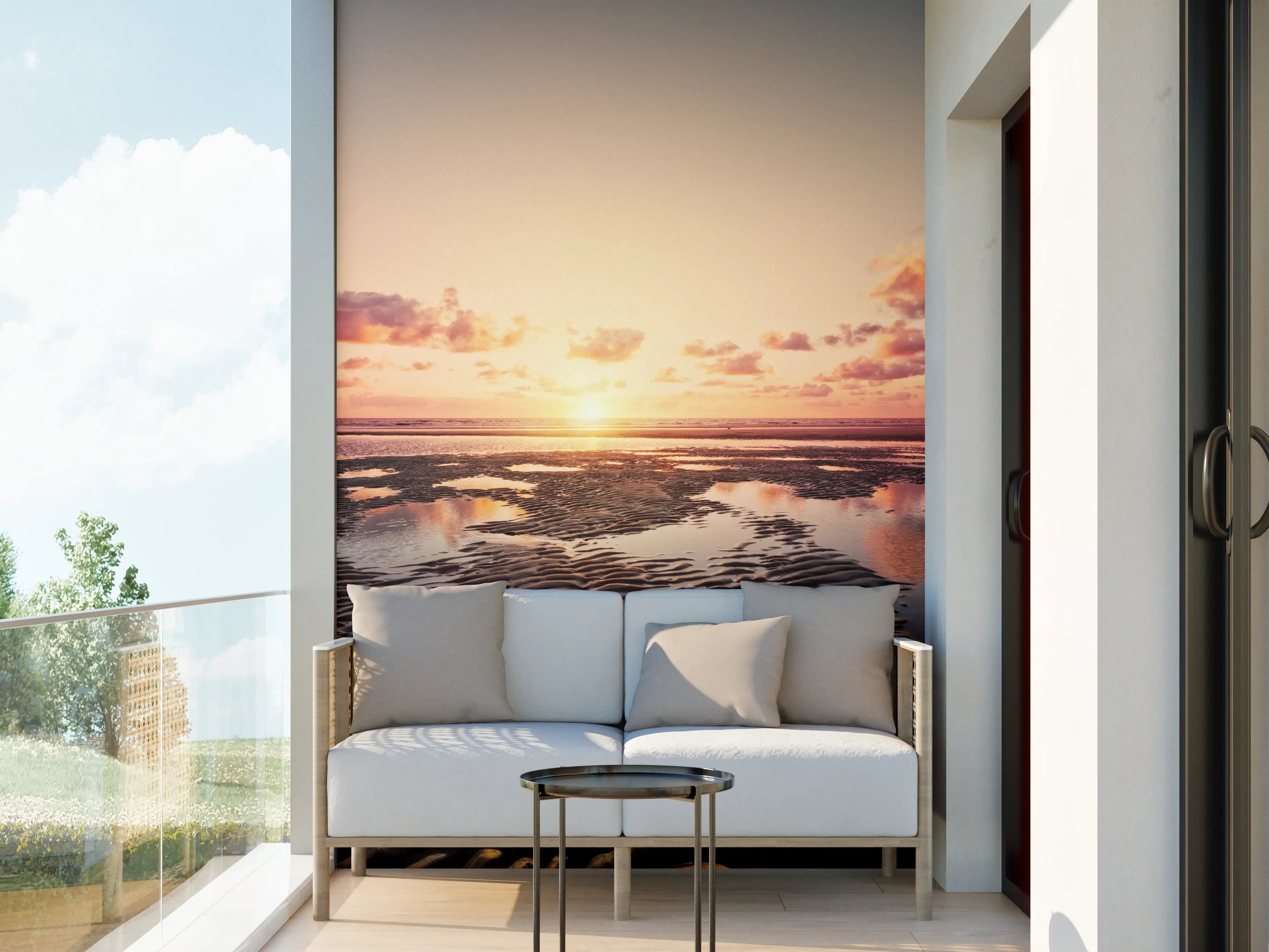 Wandverkleidung außen - Sonnenuntergang - Nordsee