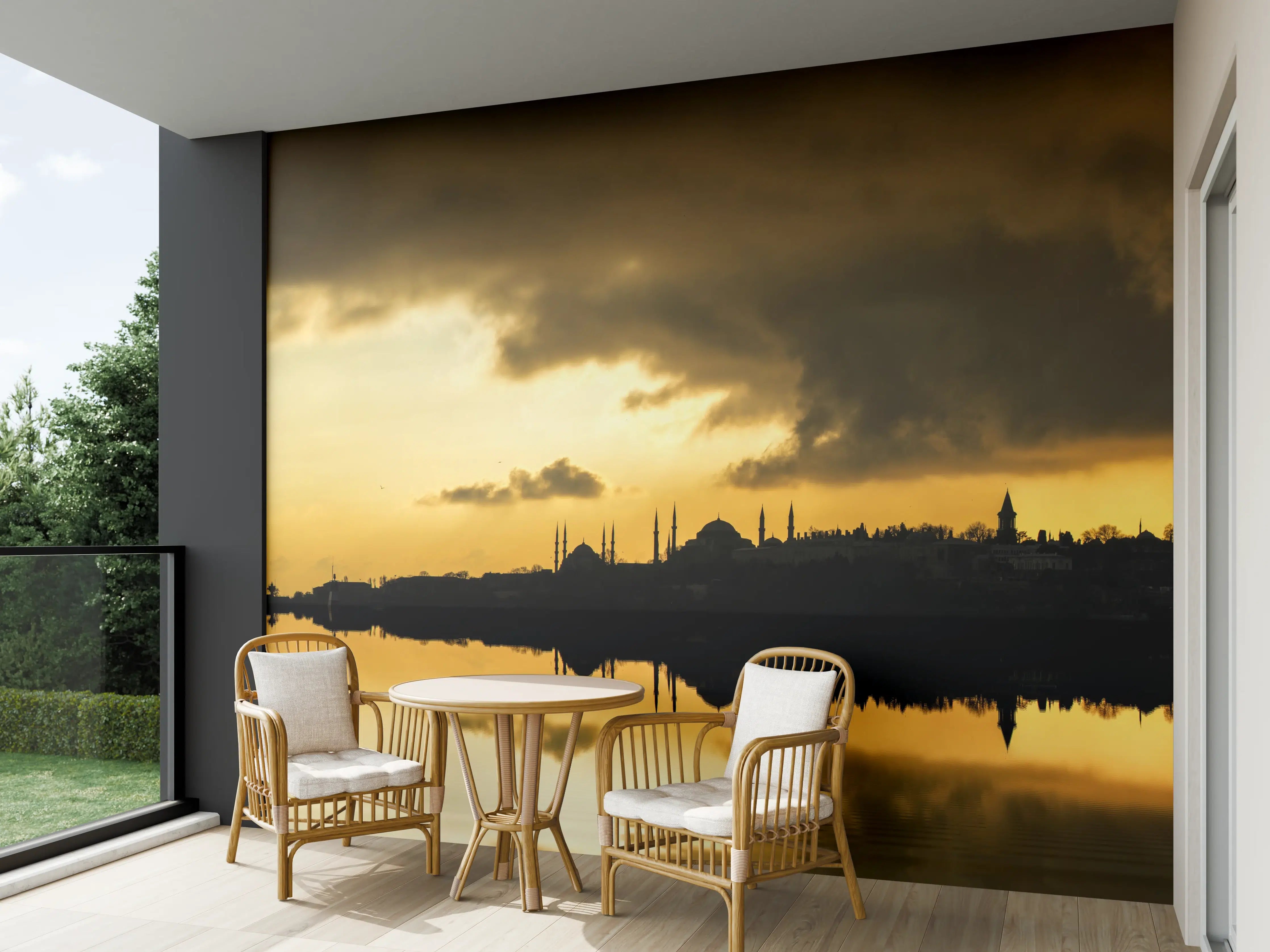 Wandverkleidung außen - Sonnenuntergang Istanbul - Kiz kulesi