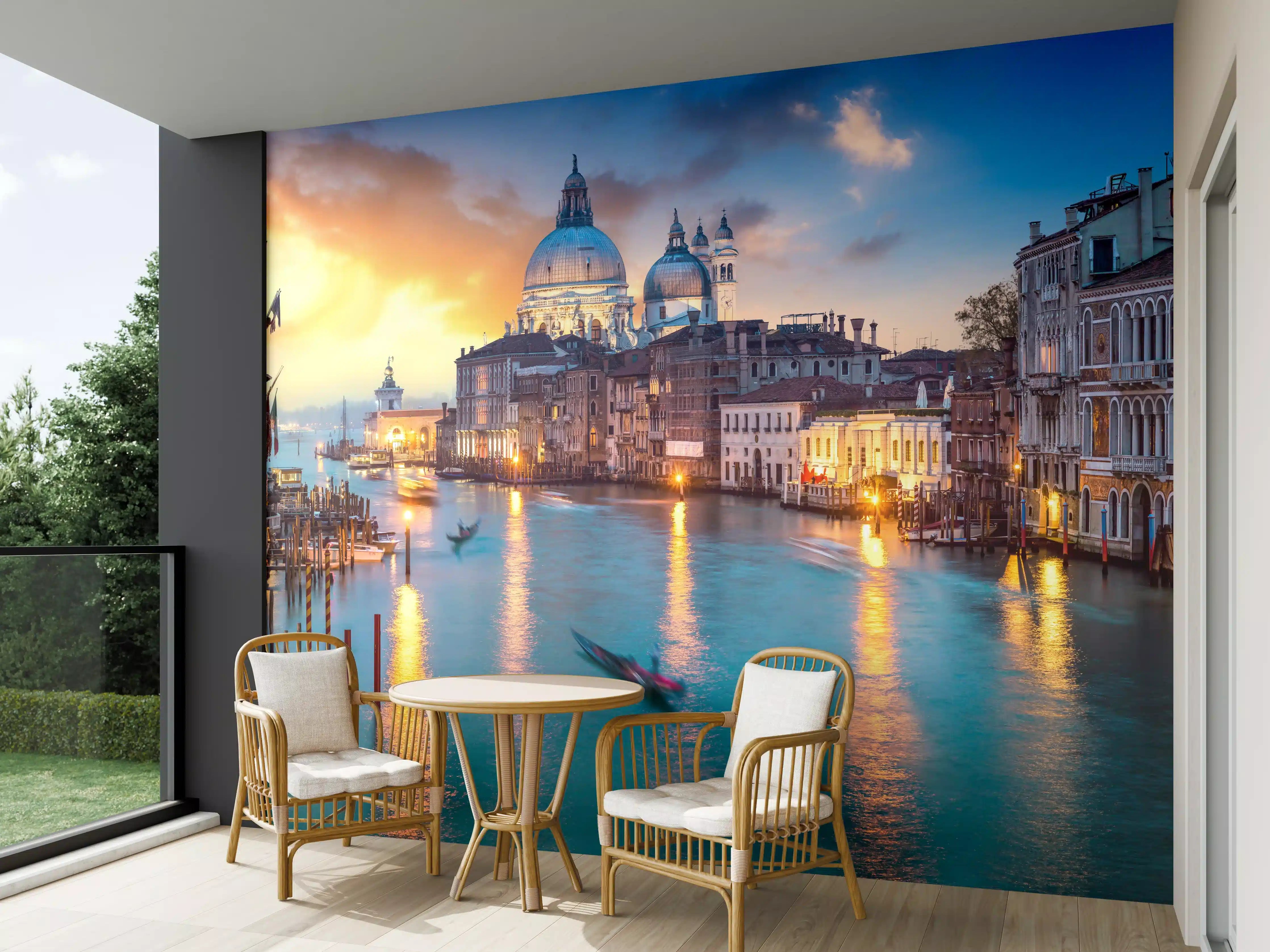 Wandverkleidung außen - Sonnenuntergang am Canal Grande - Venedig