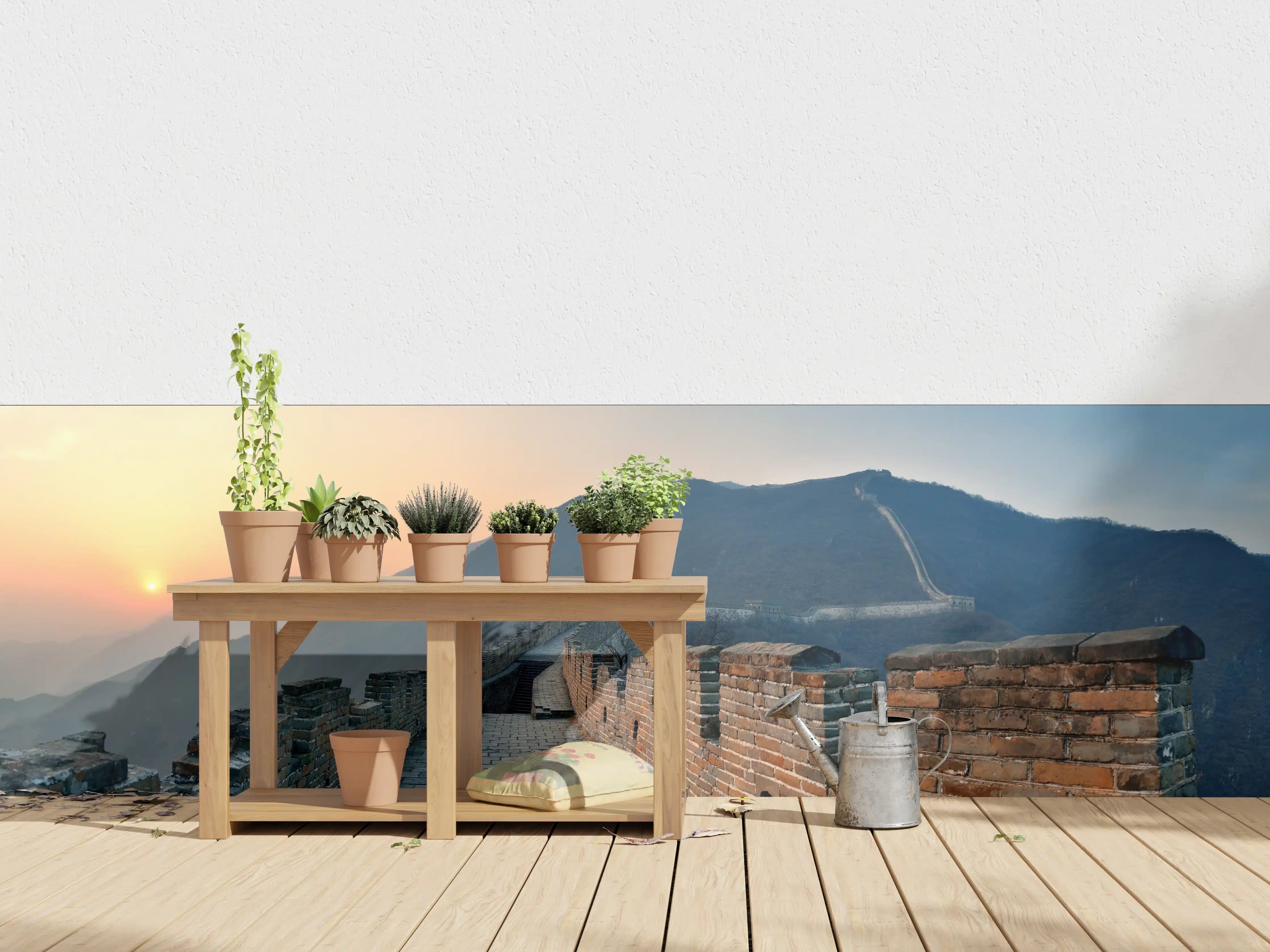 Wandverkleidung außen - Sonnenuntergang an der Großen Mauer