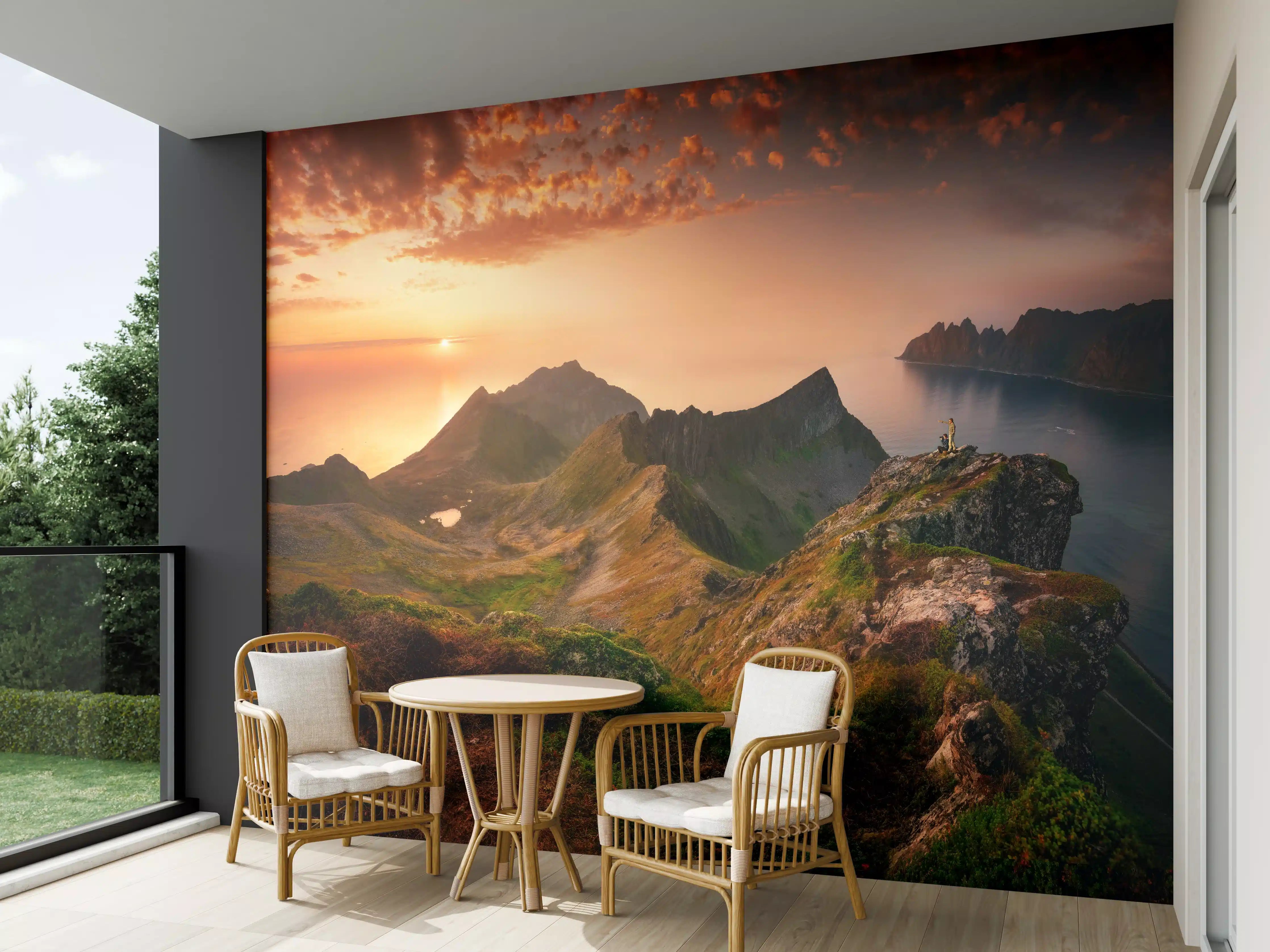 Wandverkleidung außen - Sonnenuntergang auf der Insel Senja