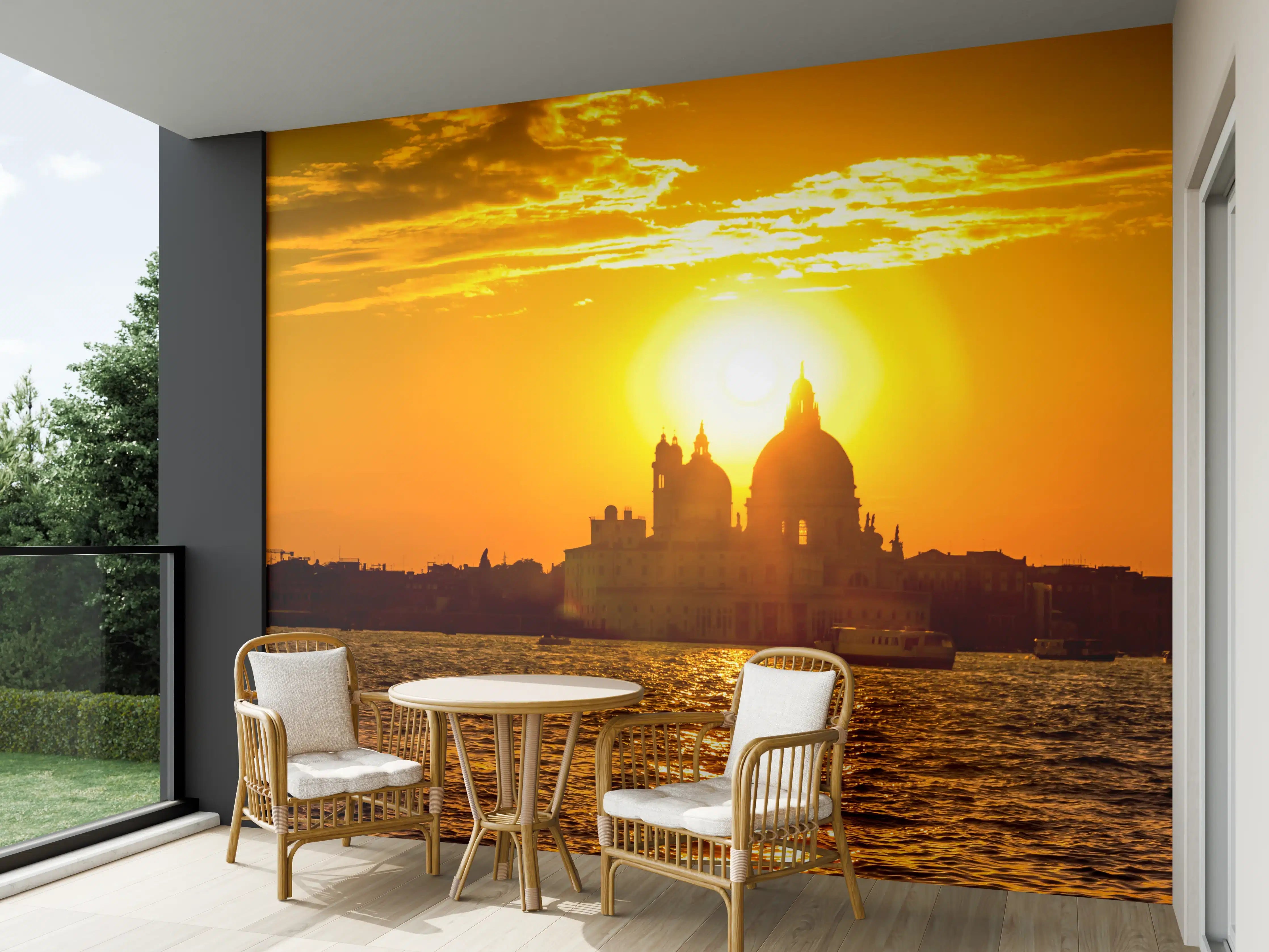 Wandverkleidung außen - Sonnenuntergang in Venedig
