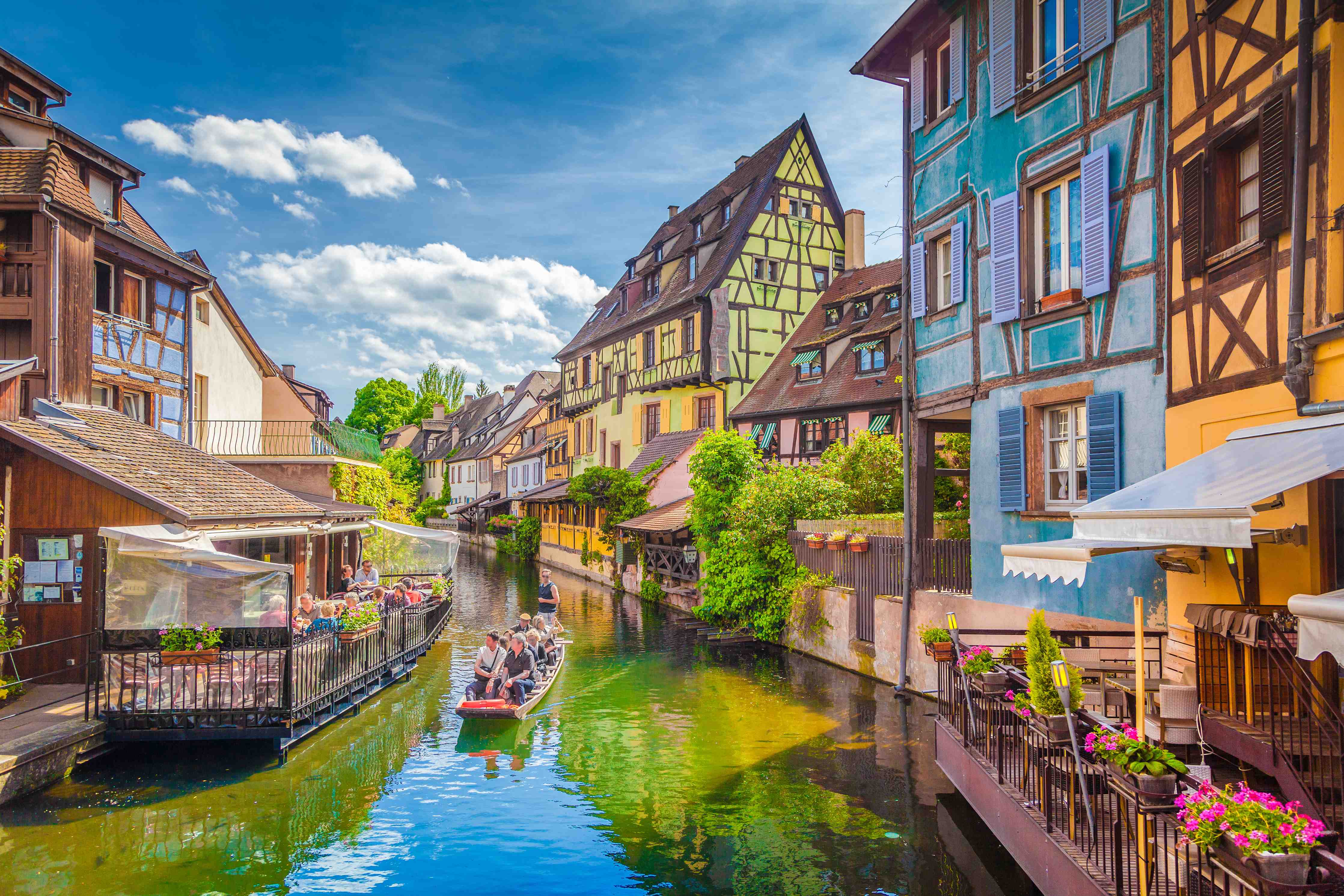 Wandverkleidung außen-Sonnige Bootstour Colmar