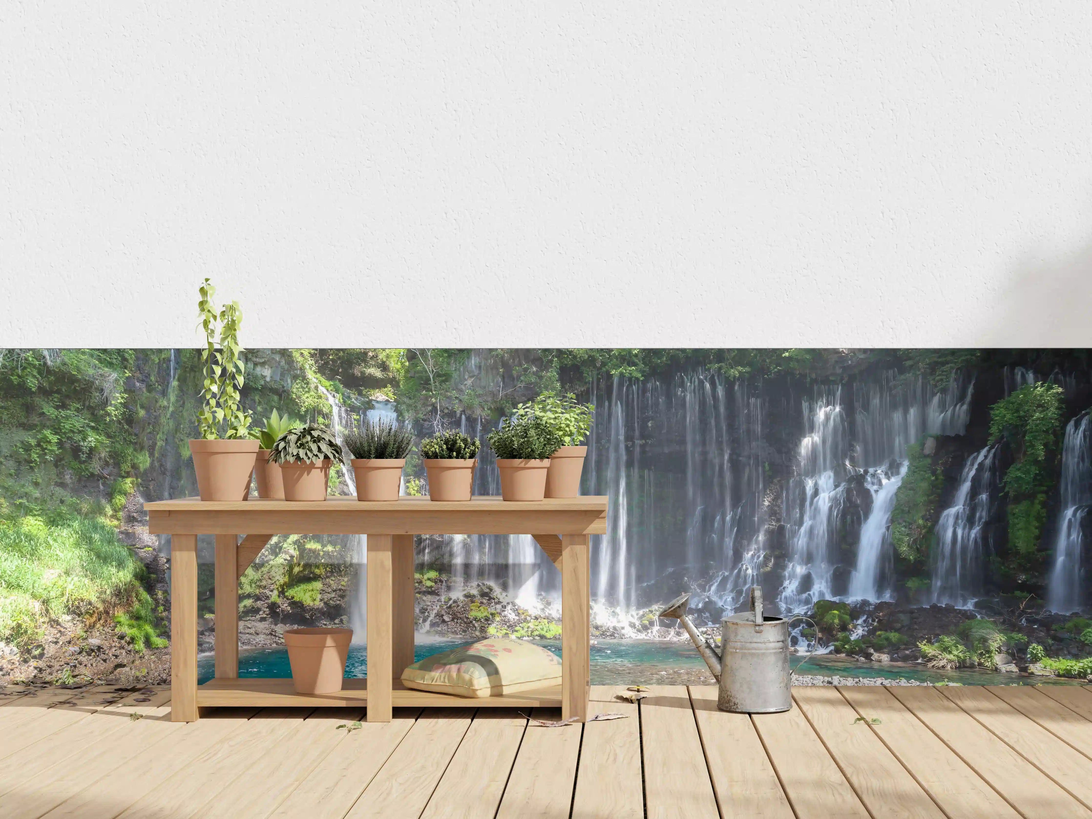 Wandverkleidung außen - Sonniger Shiraito-Wasserfall