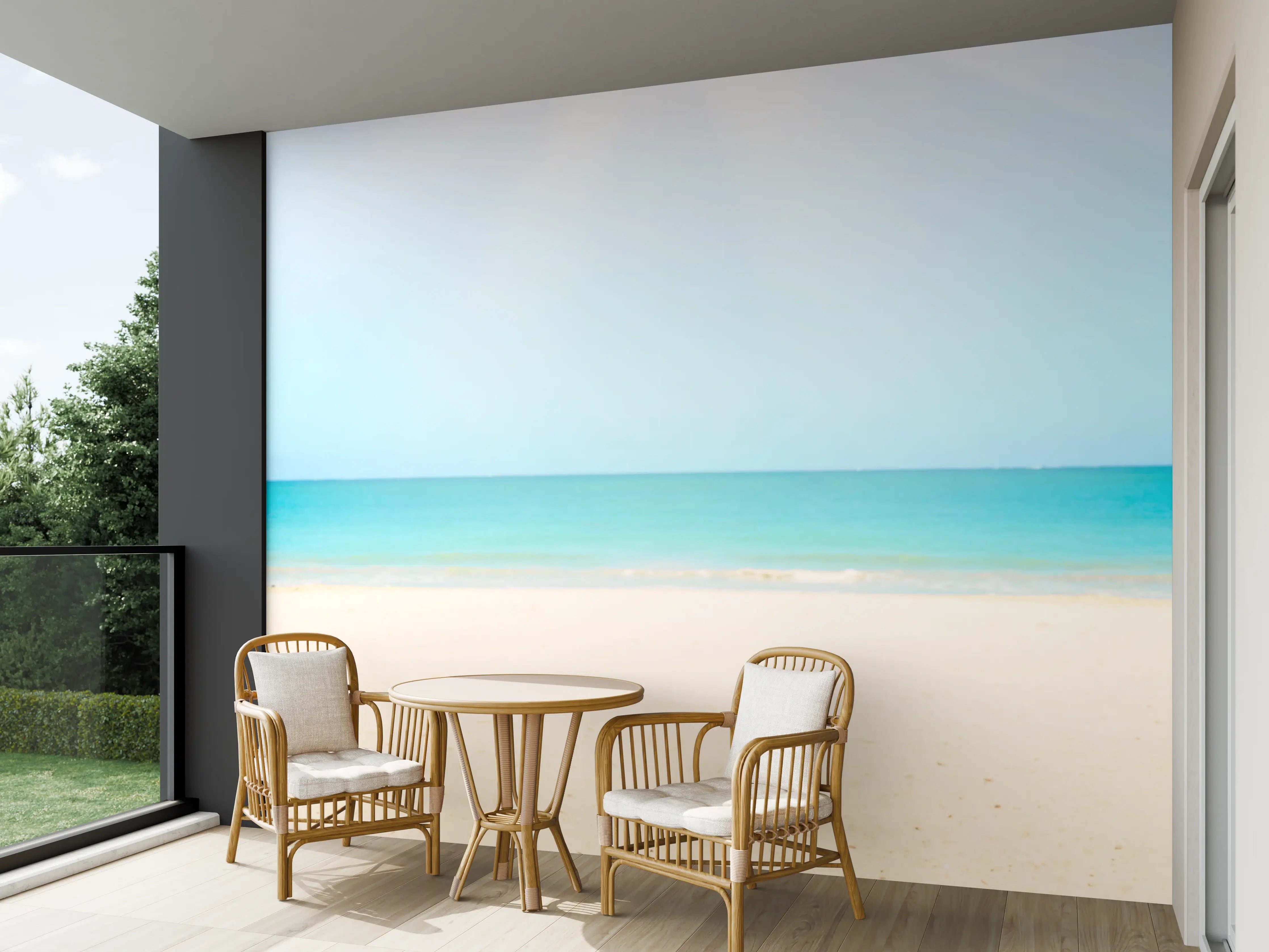 Wandverkleidung außen - Sonniges tropisches Strandpanorama