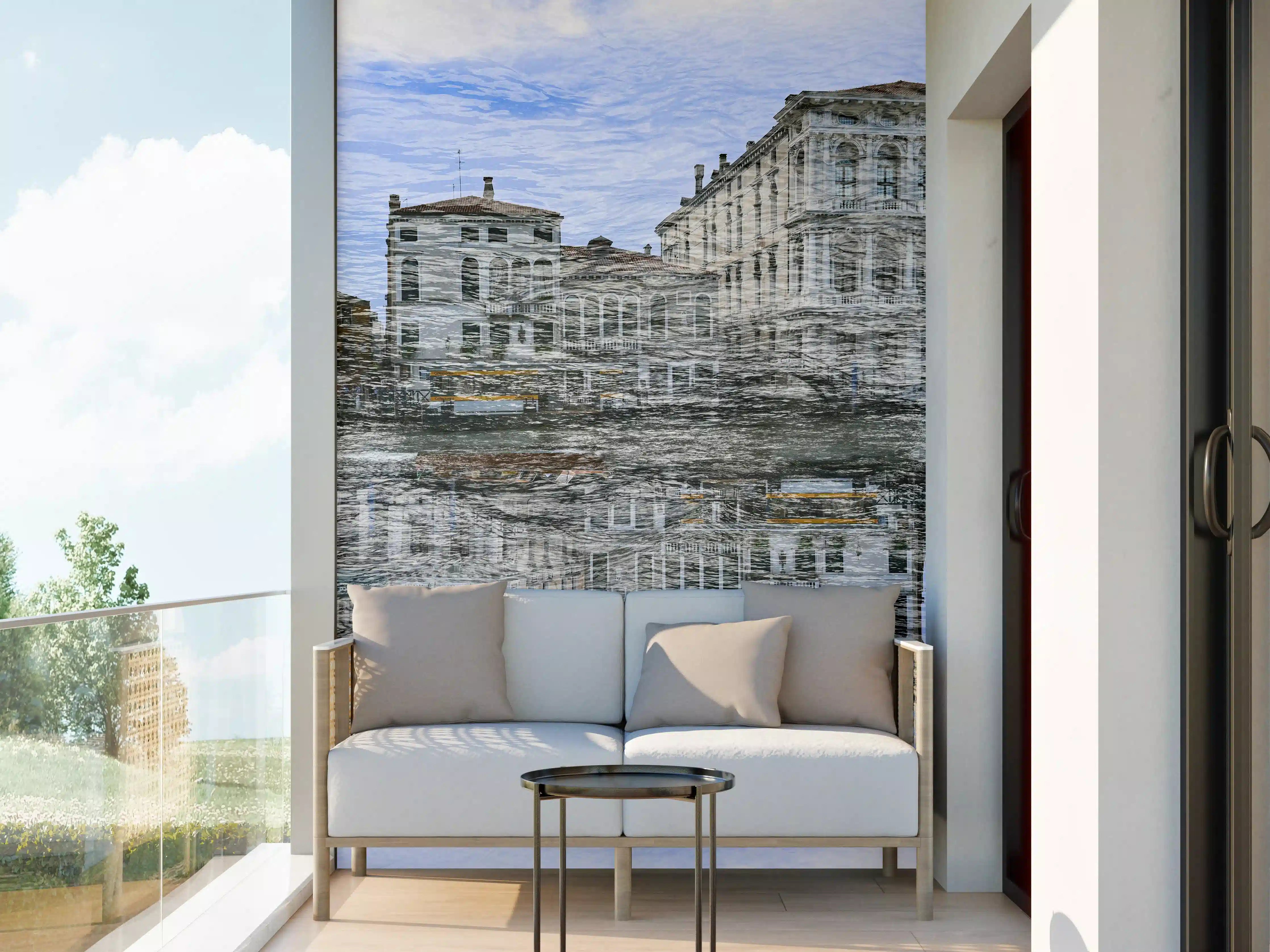 Wandverkleidung außen - Spiegelung Venedig Doppelbelichtung