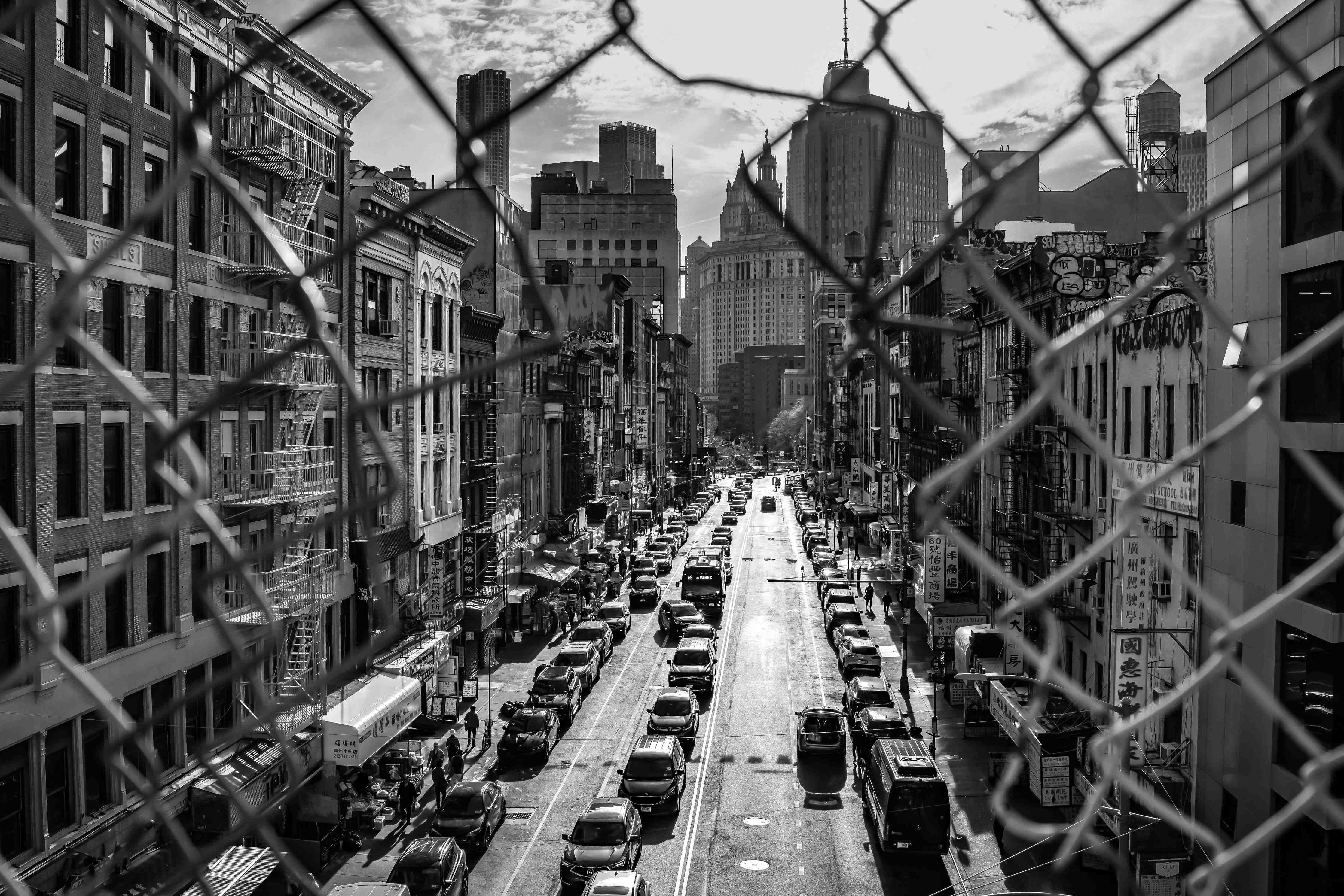Wandverkleidung außen-Stadtbild - China Town, New York