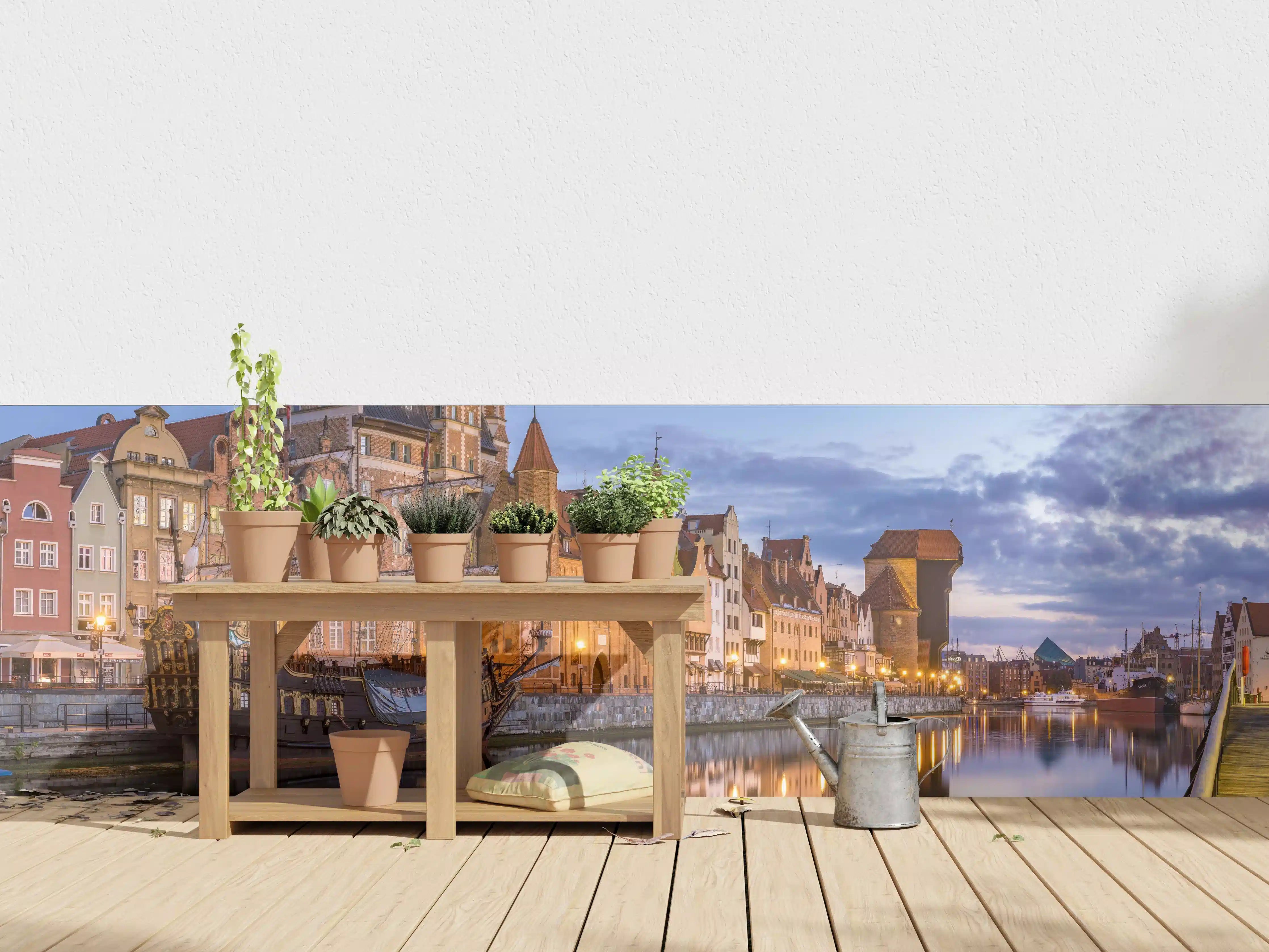 Wandverkleidung außen - Stadtbild von Gdansk in Polen