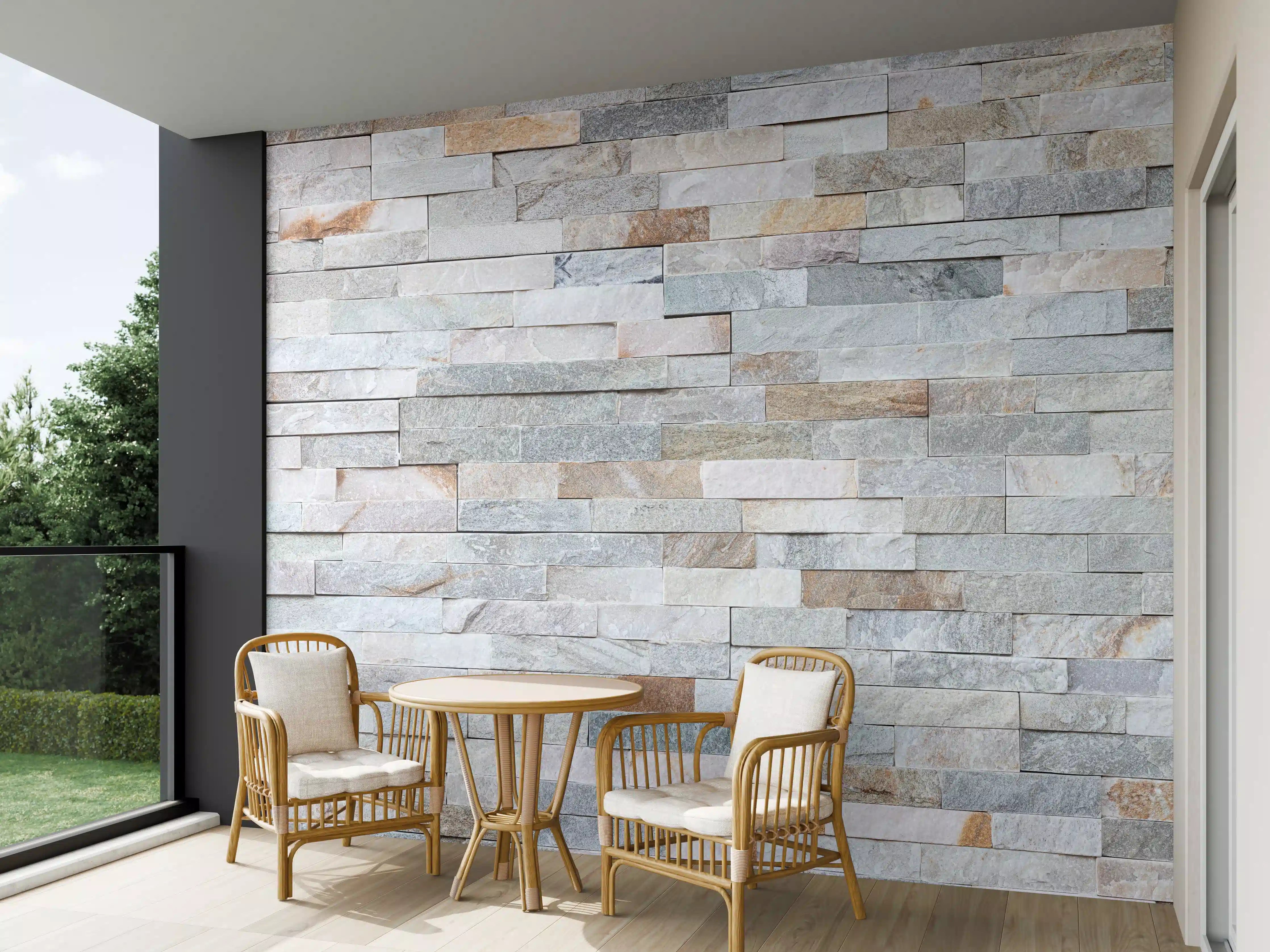 Wandverkleidung außen - Steinwandmuster