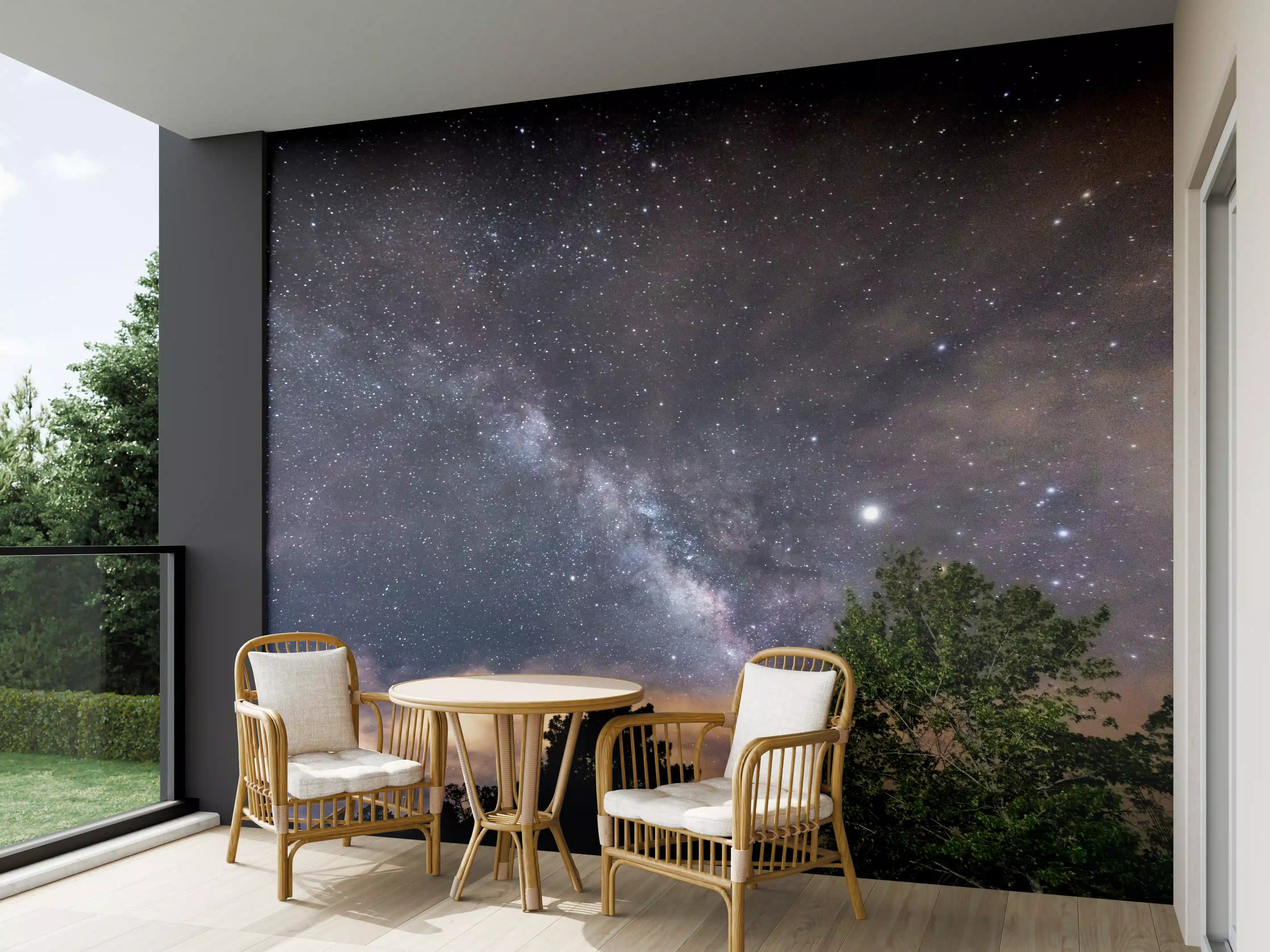 Wandverkleidung außen - Sterne im Himmel bei Nacht