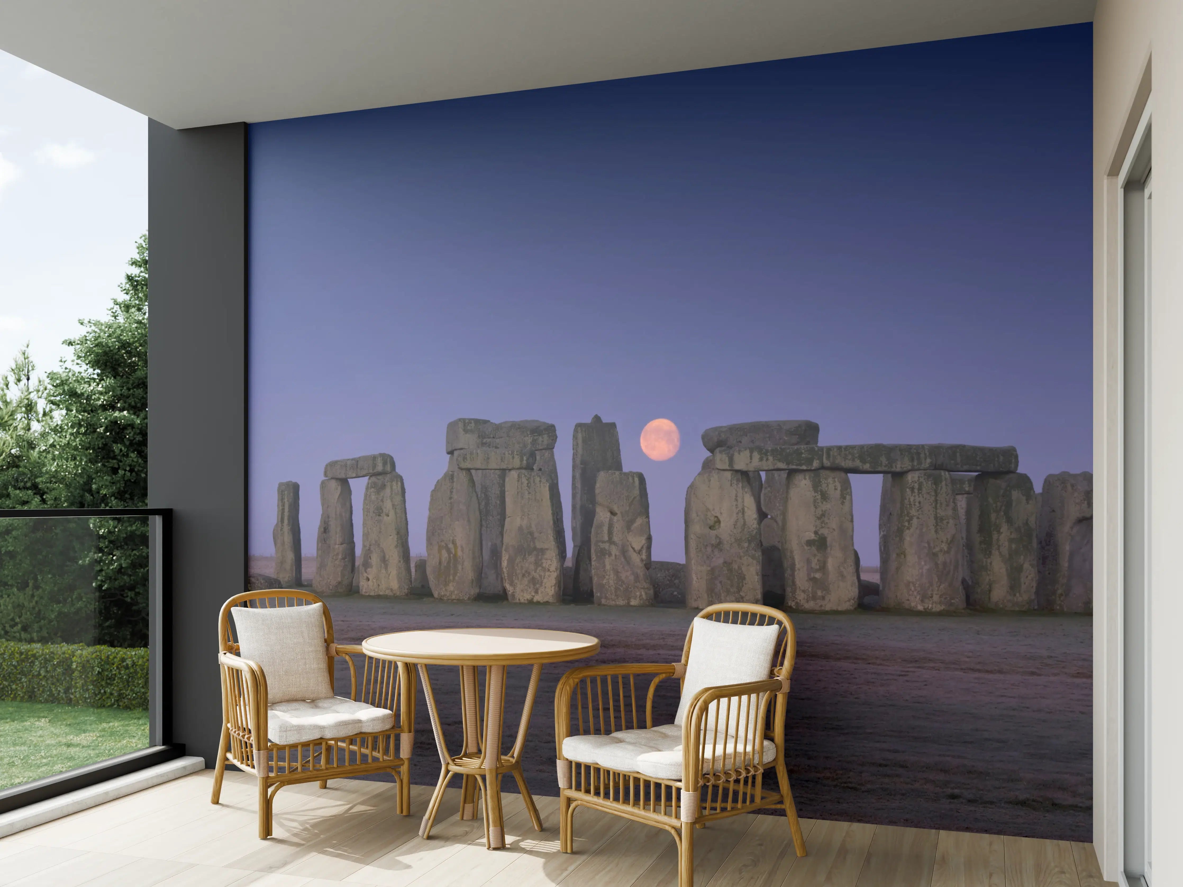 Wandverkleidung außen - Stonehenge bei Nacht -  England