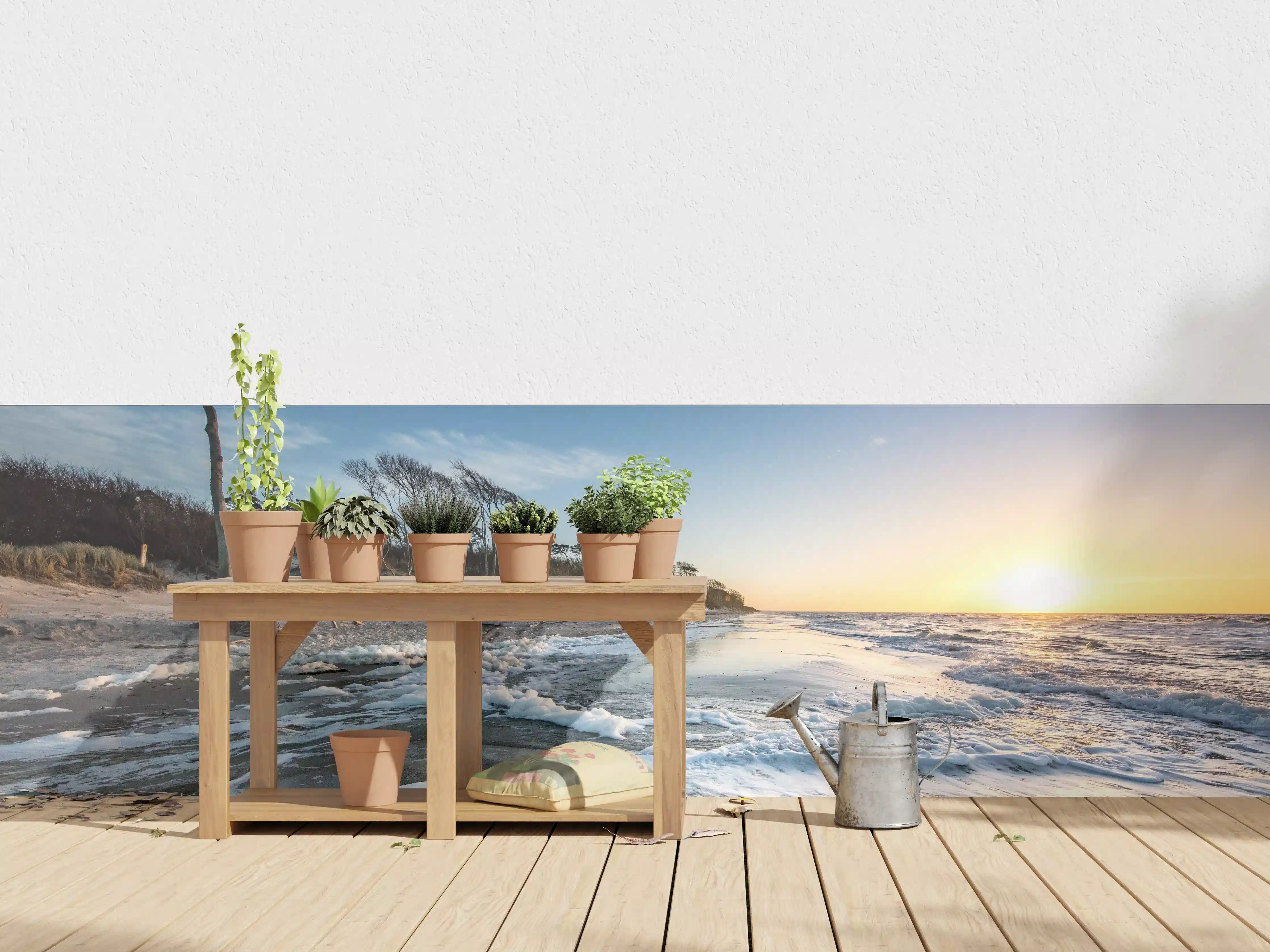 Wandverkleidung außen - Strand in Rügen bei Sonnenaufgang