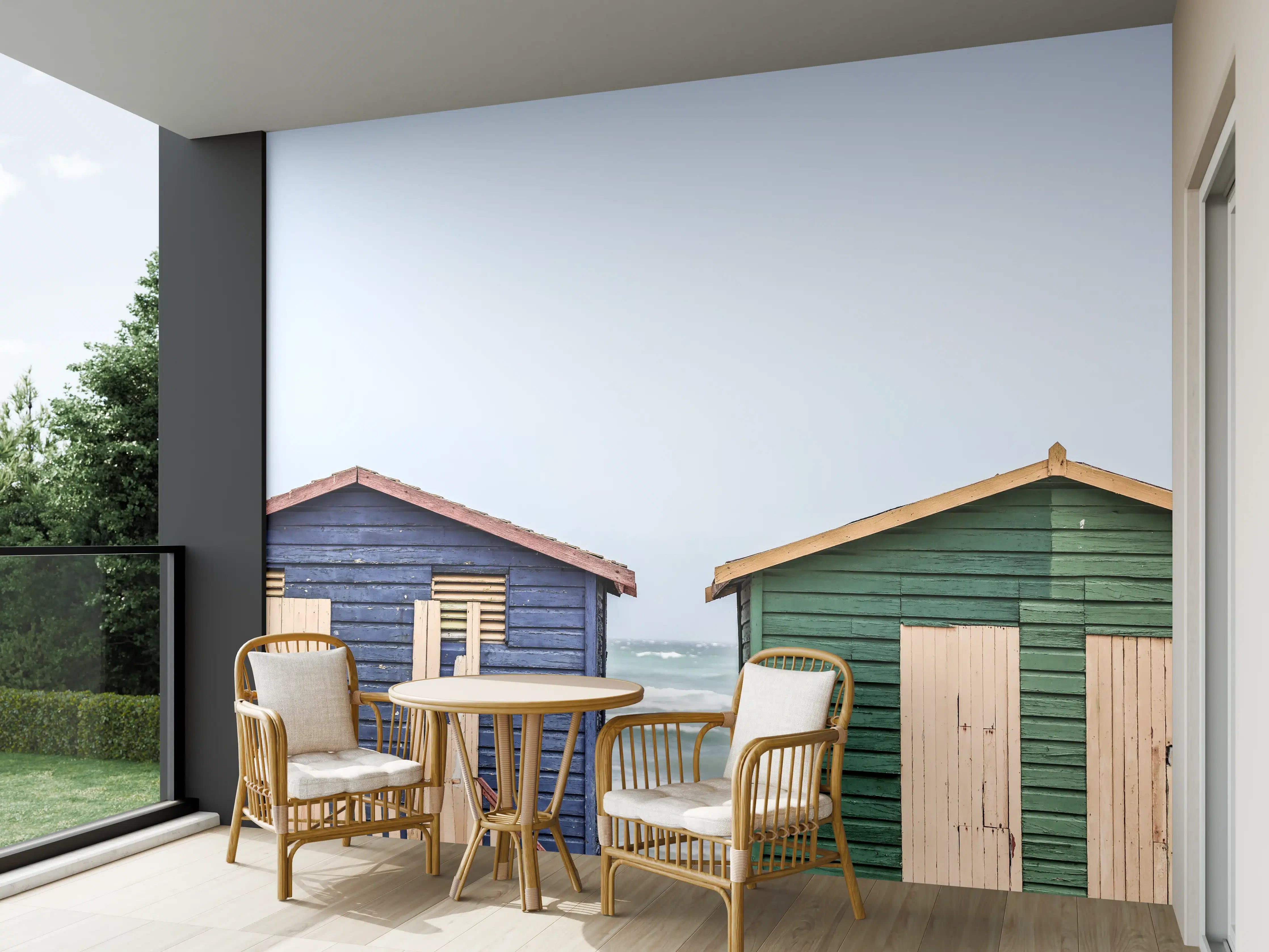 Wandverkleidung außen - Strandhütten am Meer