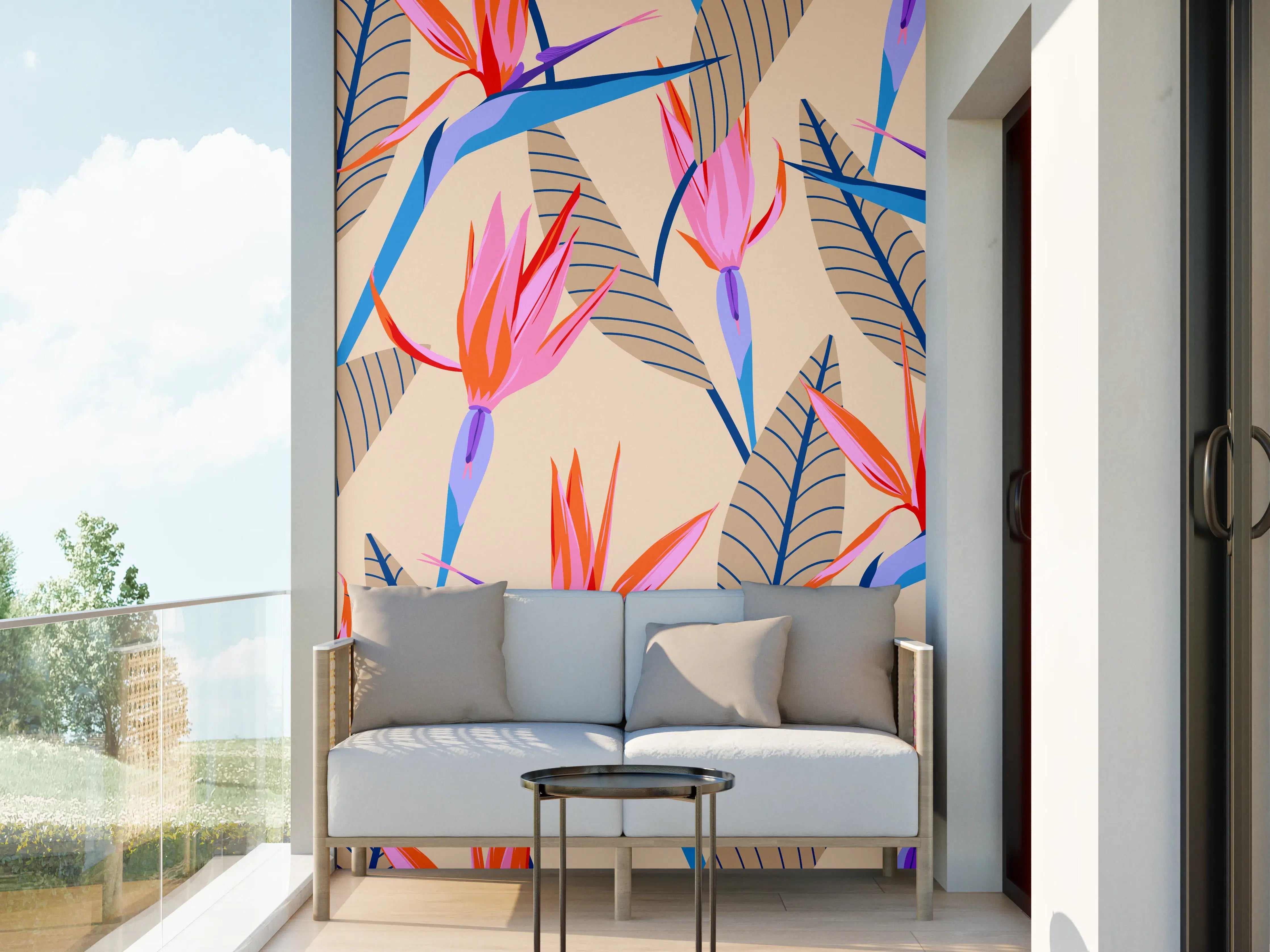 Wandverkleidung außen - Strelitzia Tropic Rosa-Beige