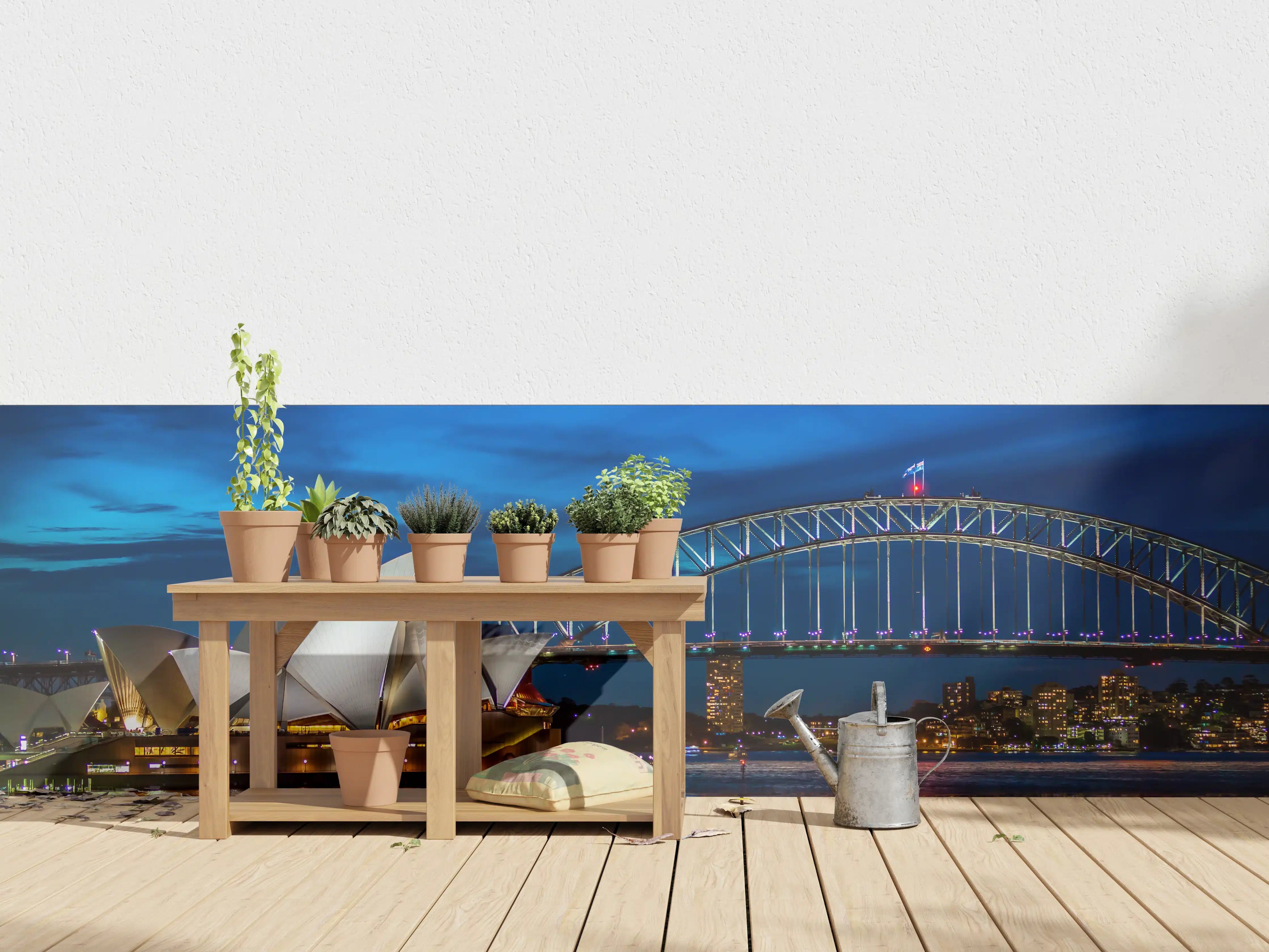 Wandverkleidung außen - Sydney Harbour Bridge bei Nacht