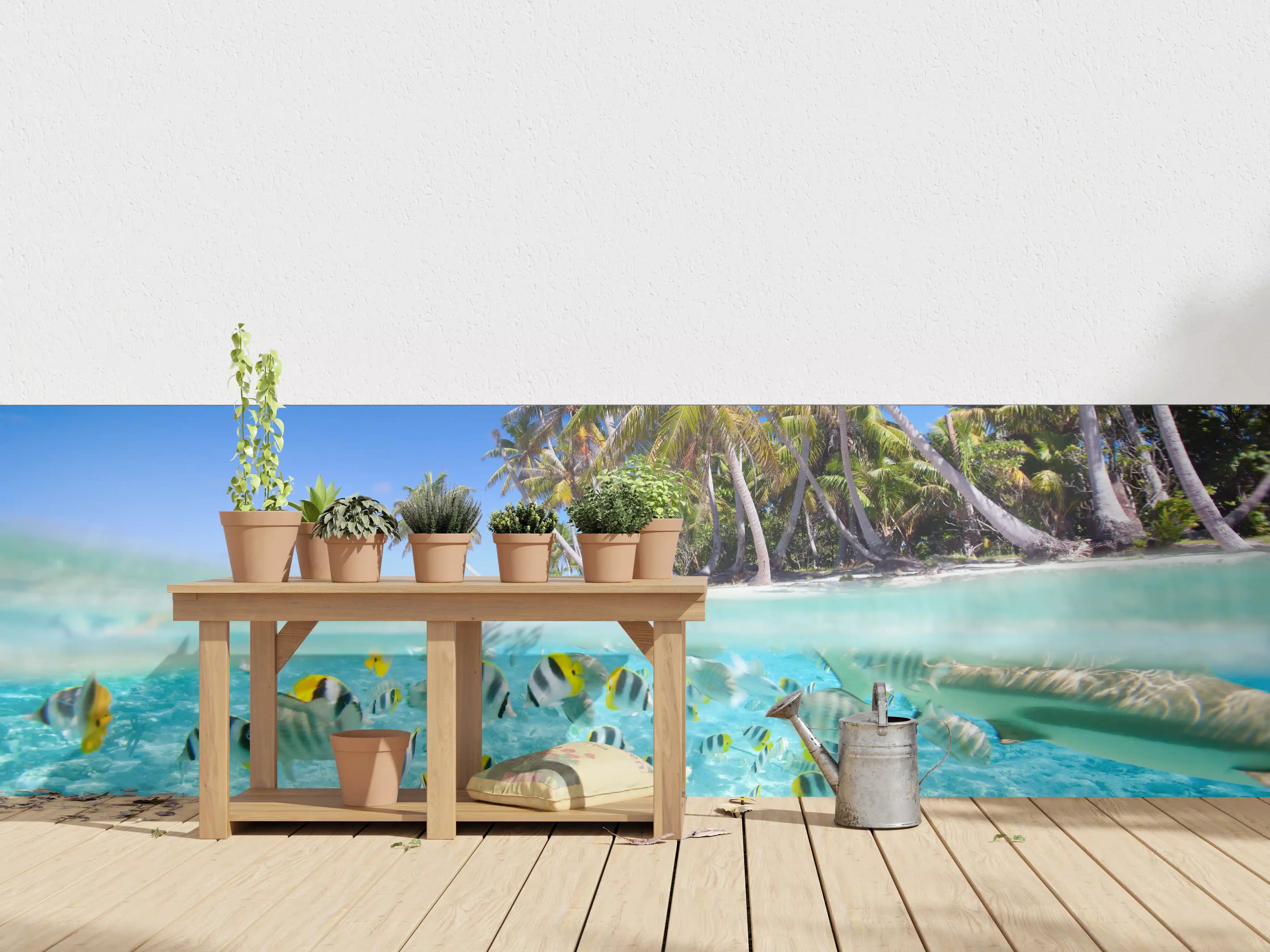 Wandverkleidung außen - Tahiti - über und unter Wasser