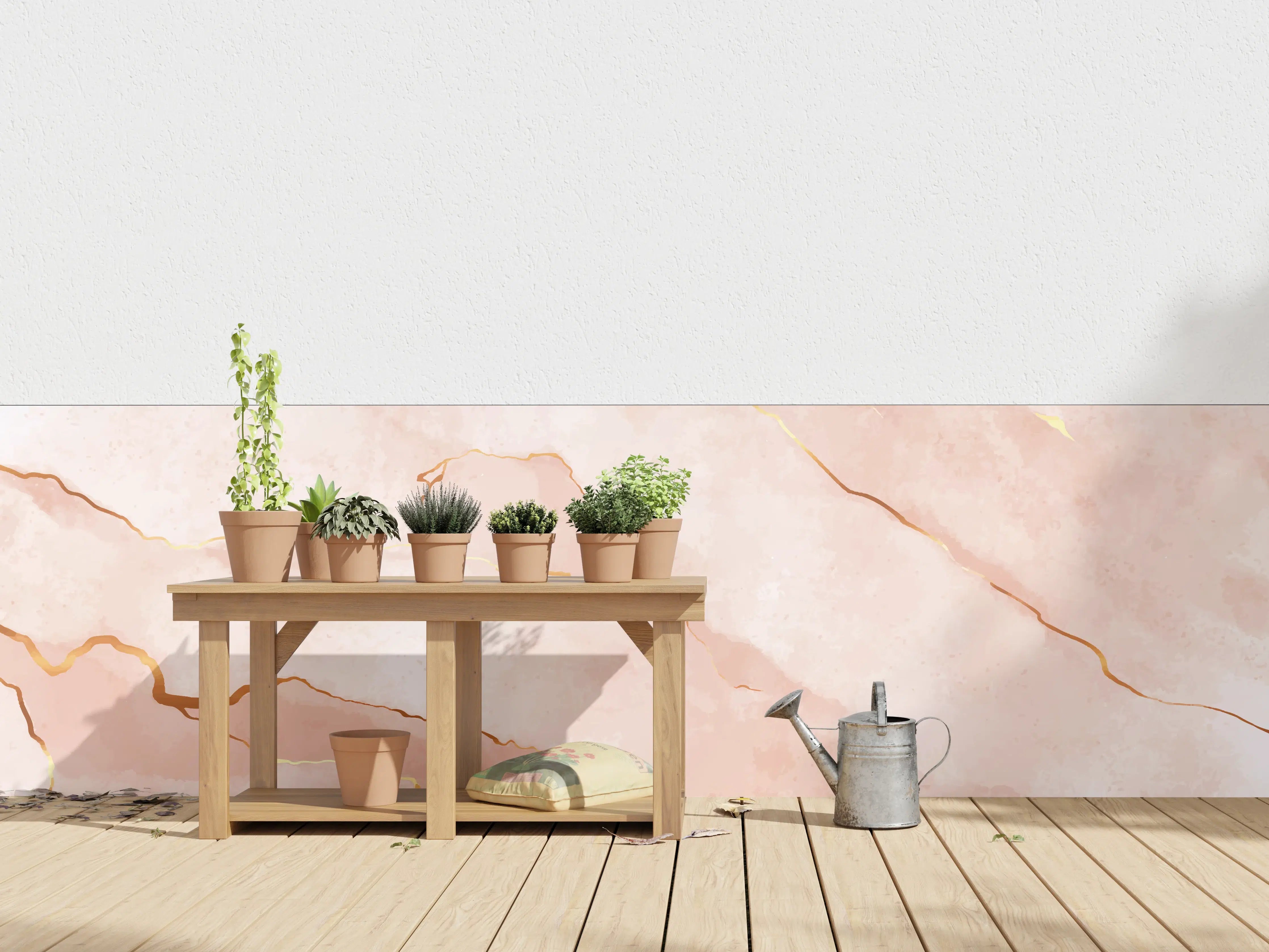 Wandverkleidung außen - Textur in Roségold - Marmor