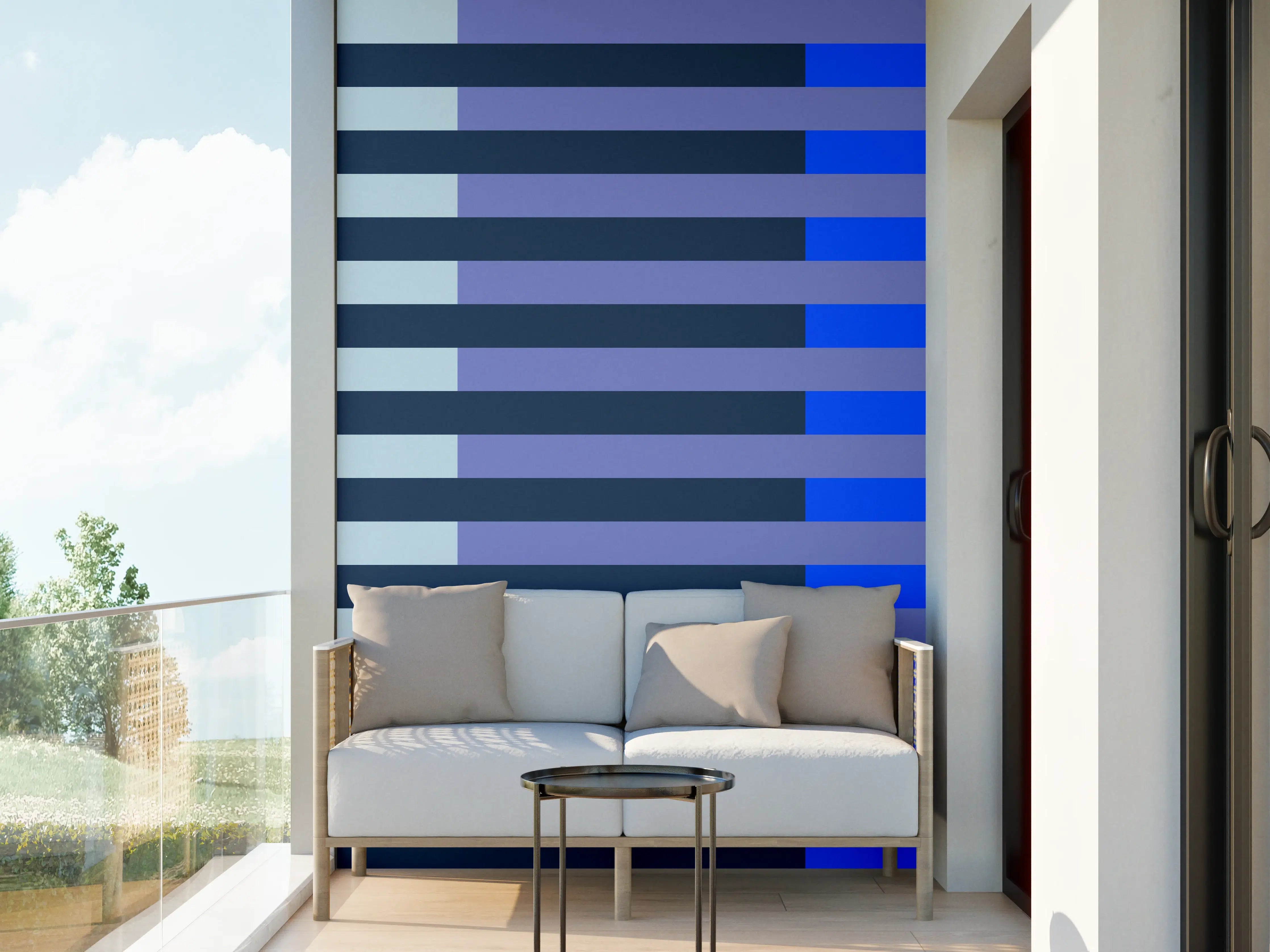 Wandverkleidung außen - The Blues - Multy Stripes - Blueberry