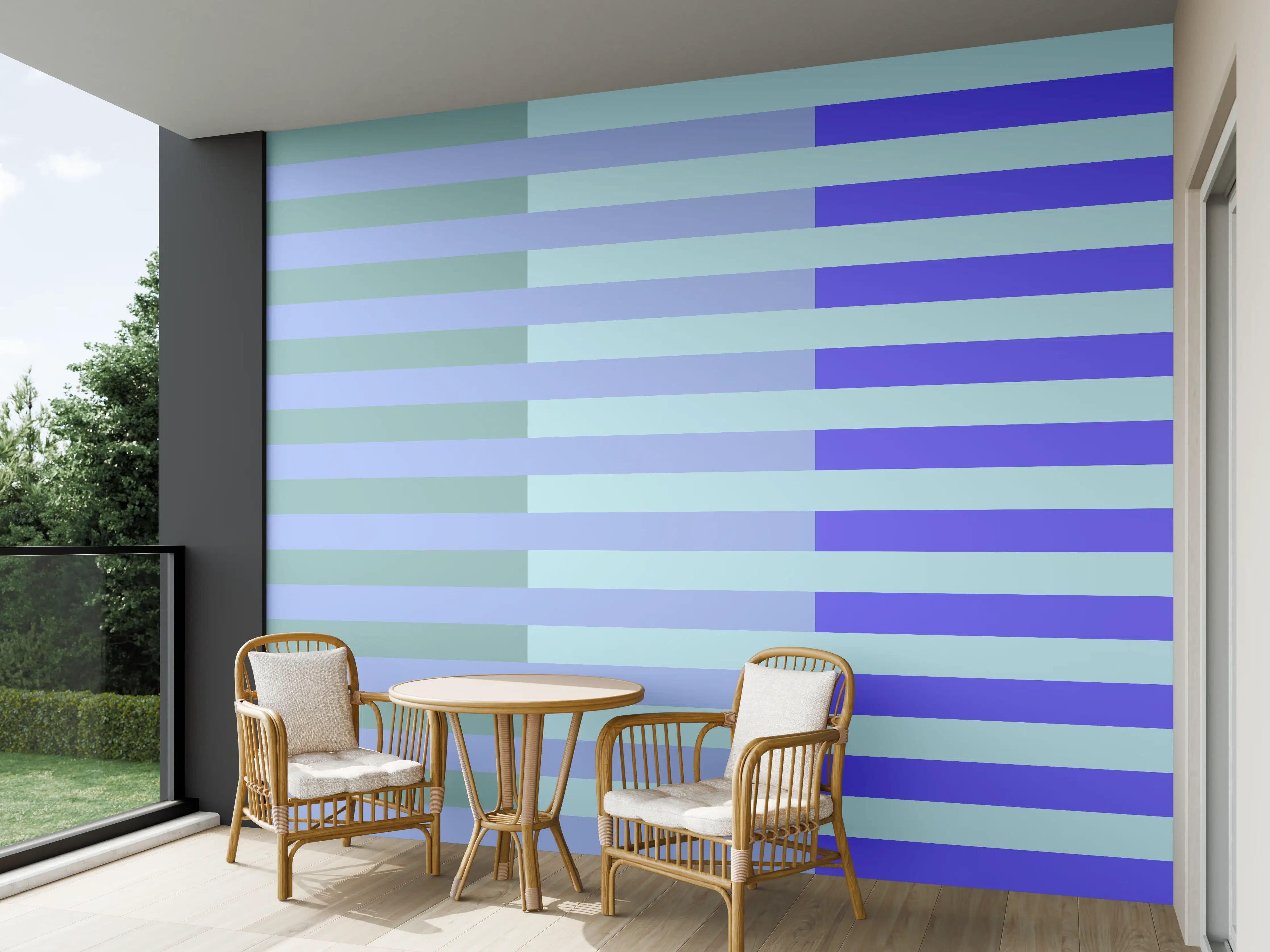 Wandverkleidung außen - The Blues - Multy Stripes - Lavender