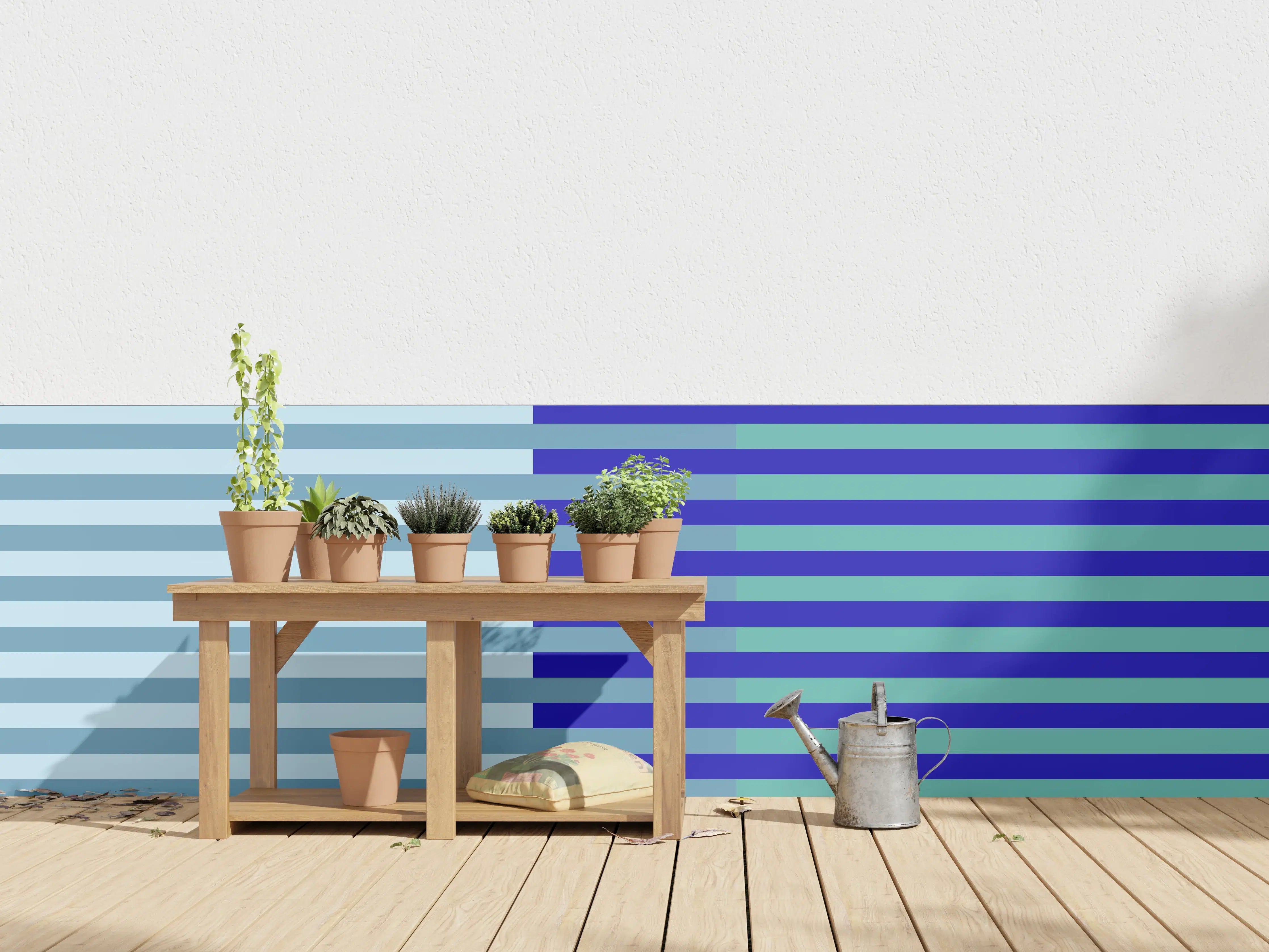 Wandverkleidung außen - The Blues - Multy Stripes - Ocean