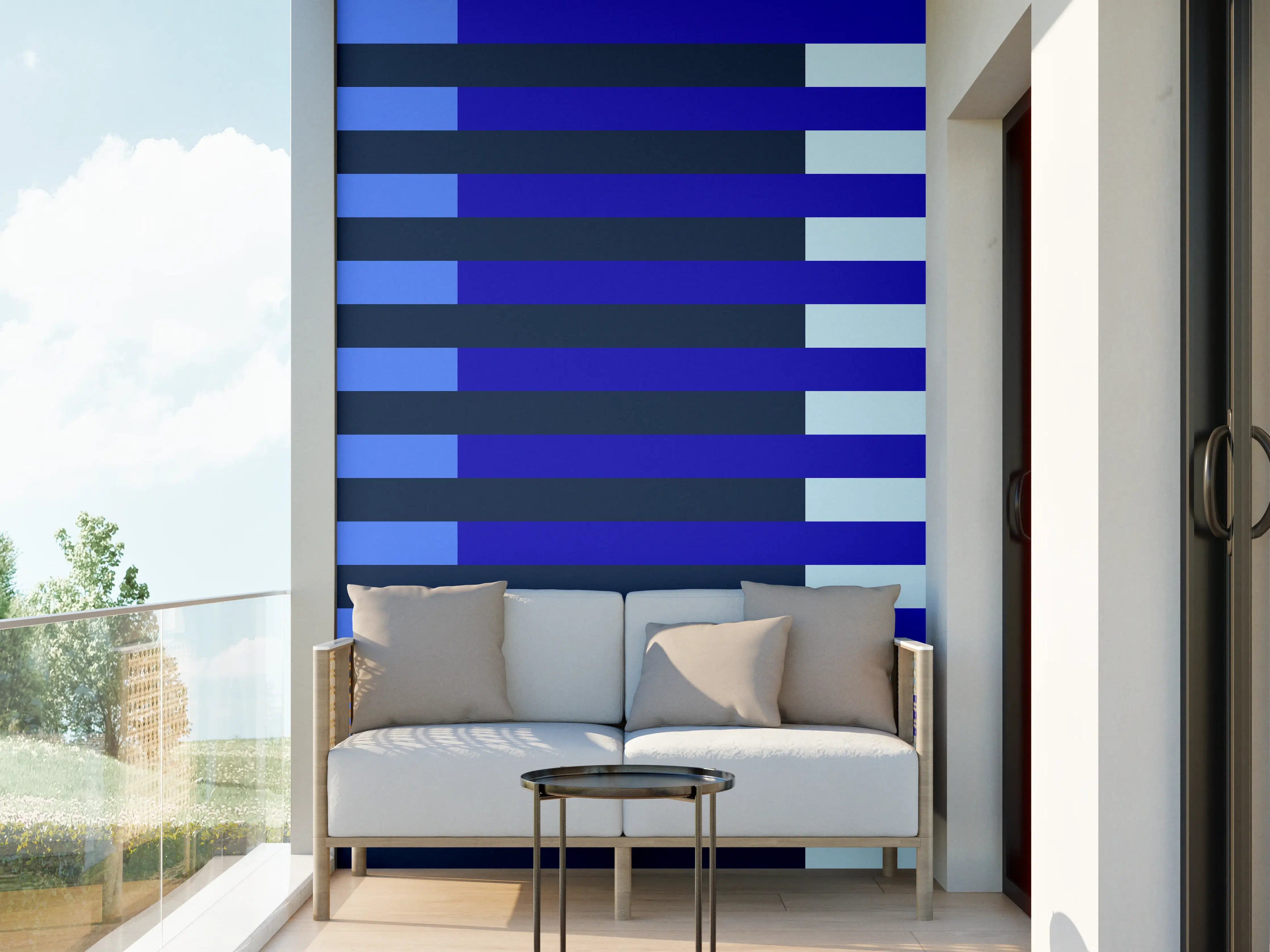 Wandverkleidung außen - The Blues - Multy Stripes - Waterfall