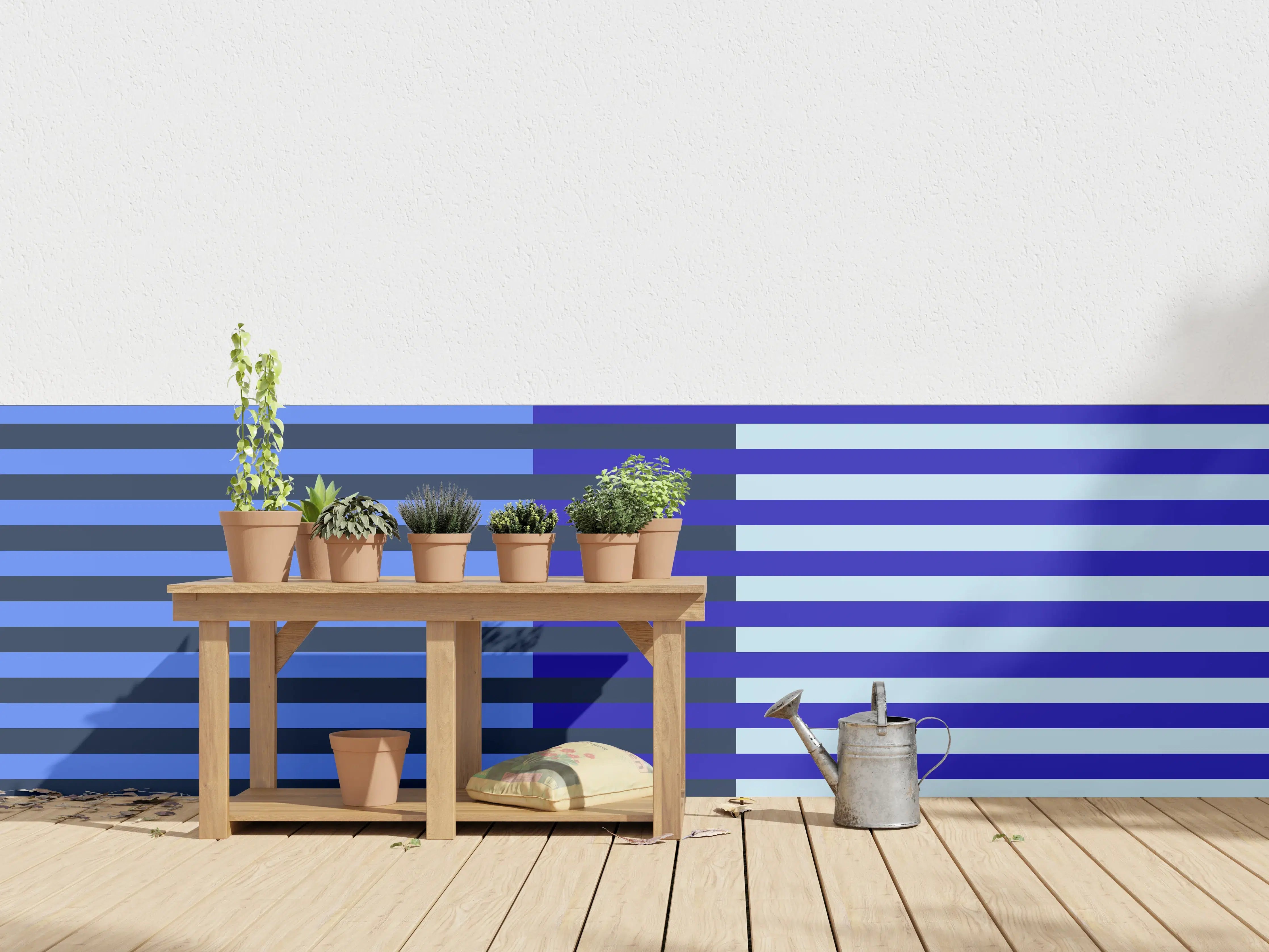 Wandverkleidung außen - The Blues - Multy Stripes - Waterfall