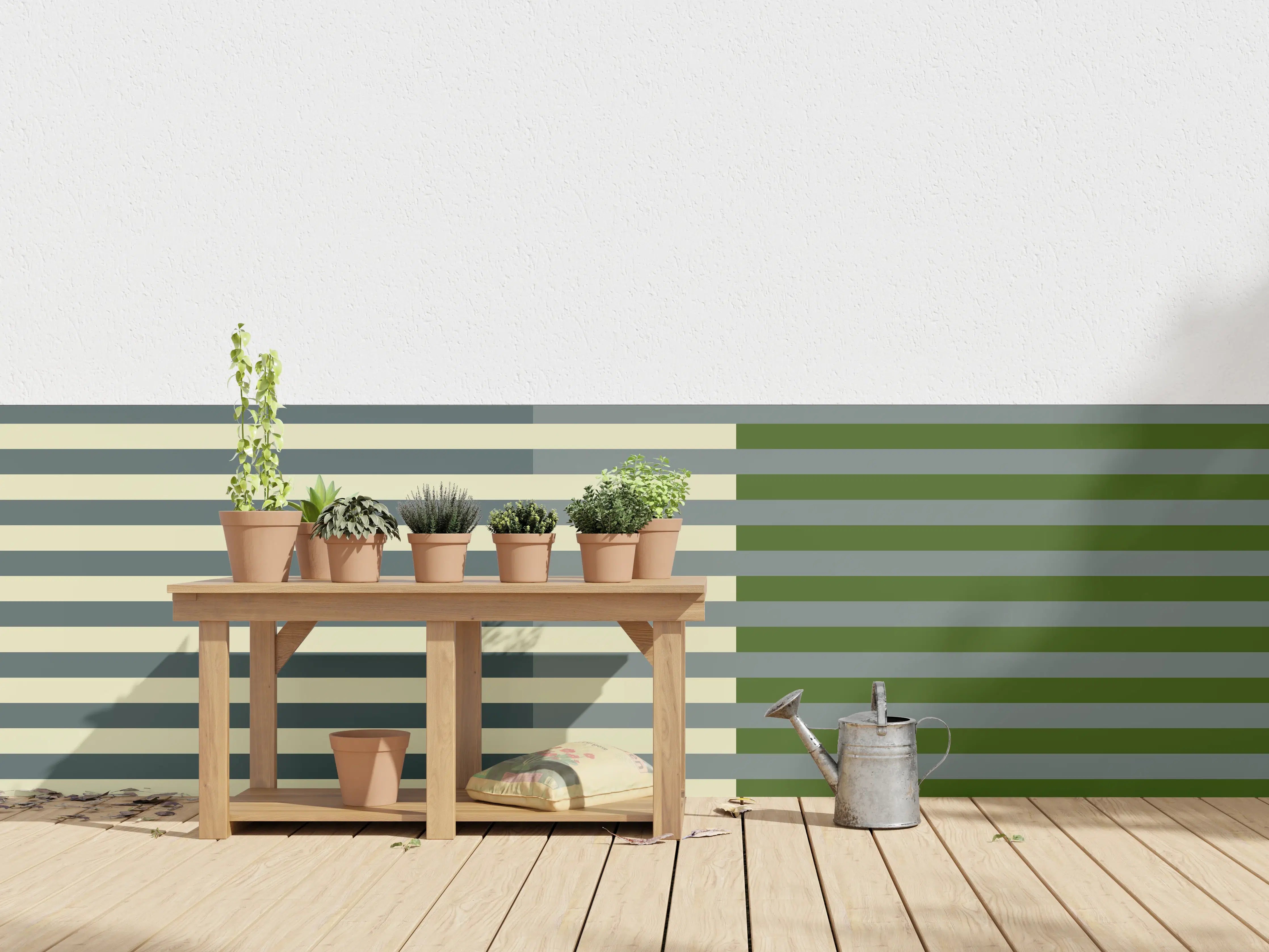 Wandverkleidung außen - The Greens - Multy Stripes - Avocado