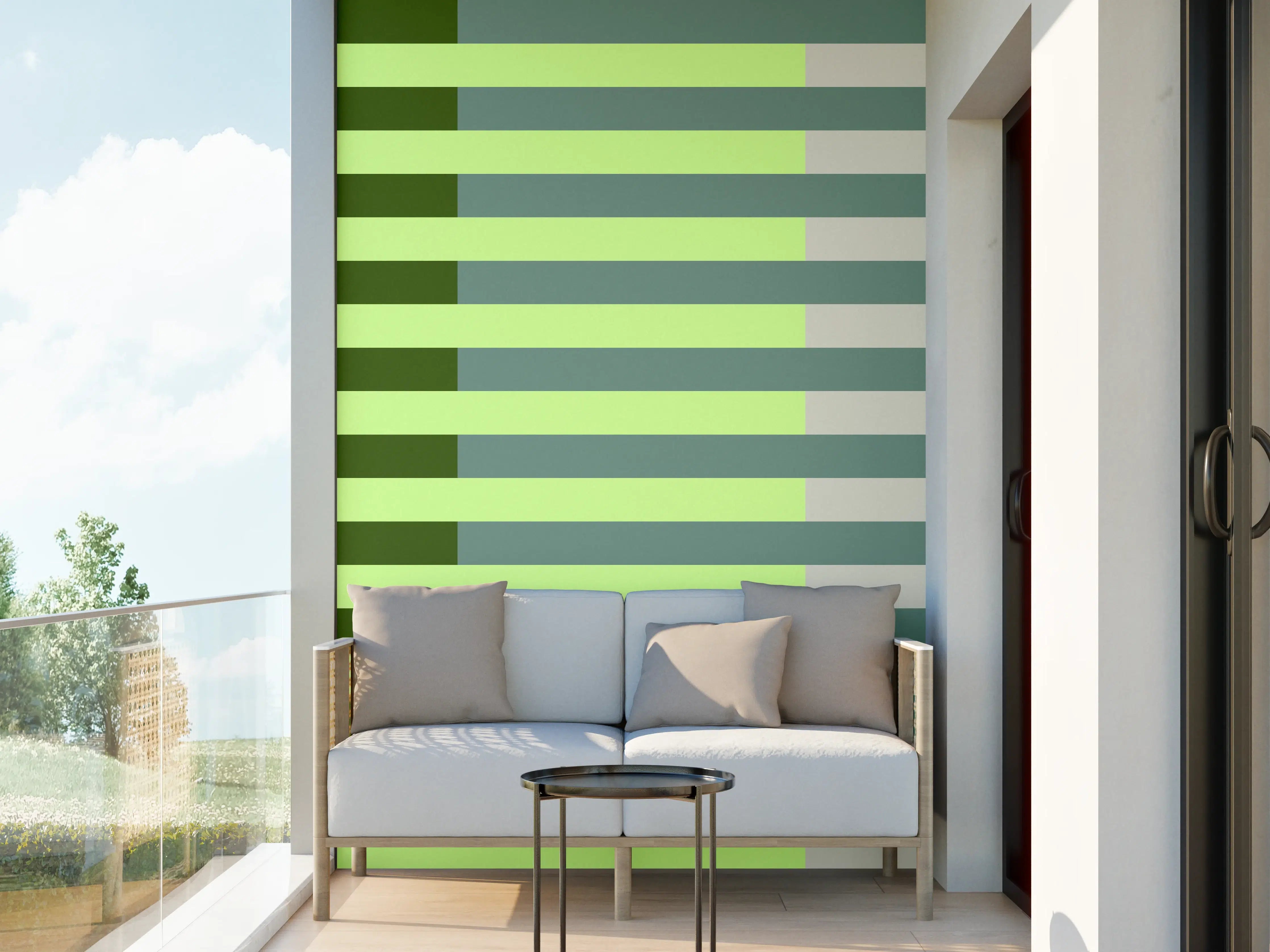 Wandverkleidung außen - The Greens - Multy Stripes - Granny Smith