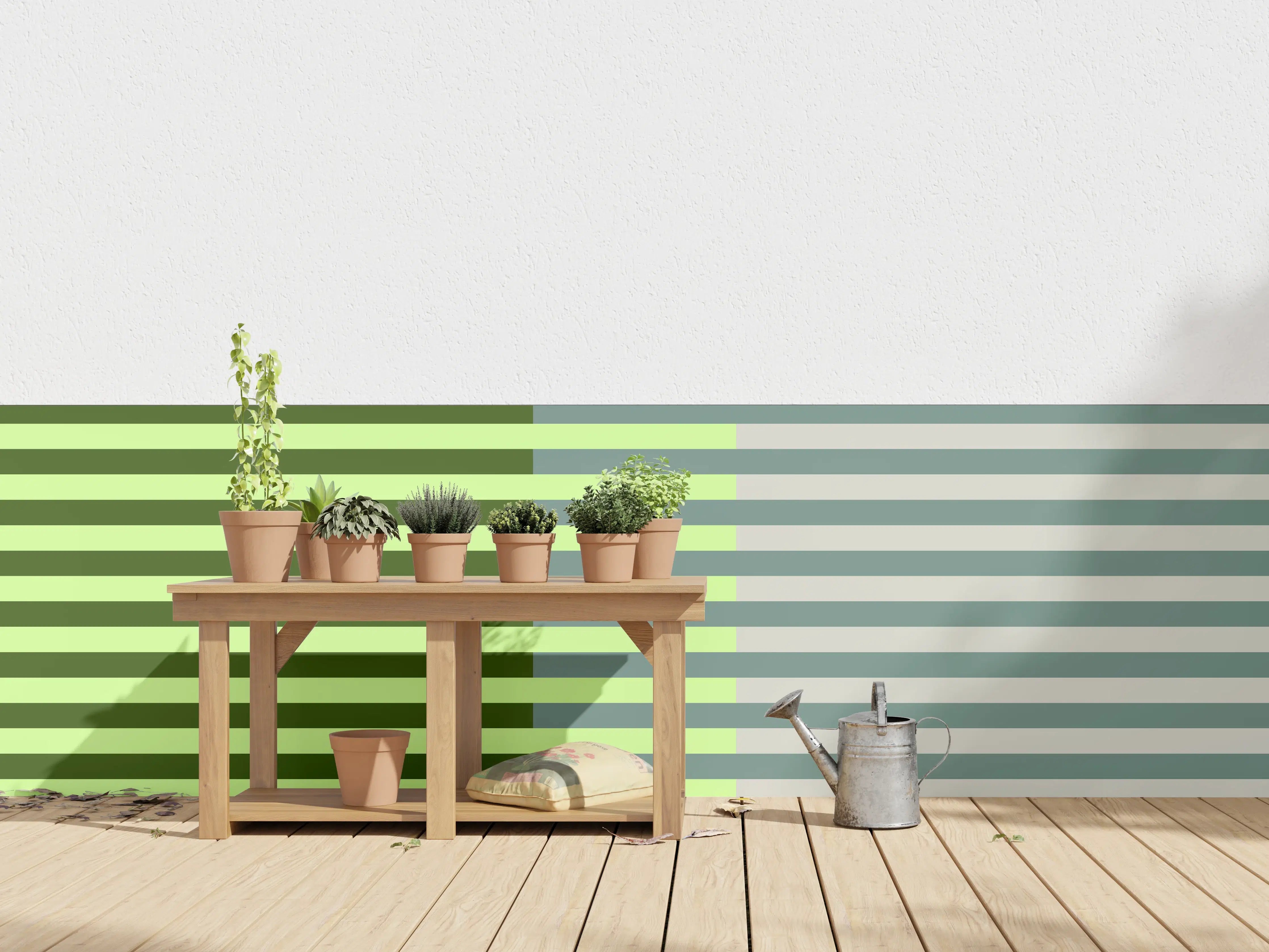 Wandverkleidung außen - The Greens - Multy Stripes - Granny Smith