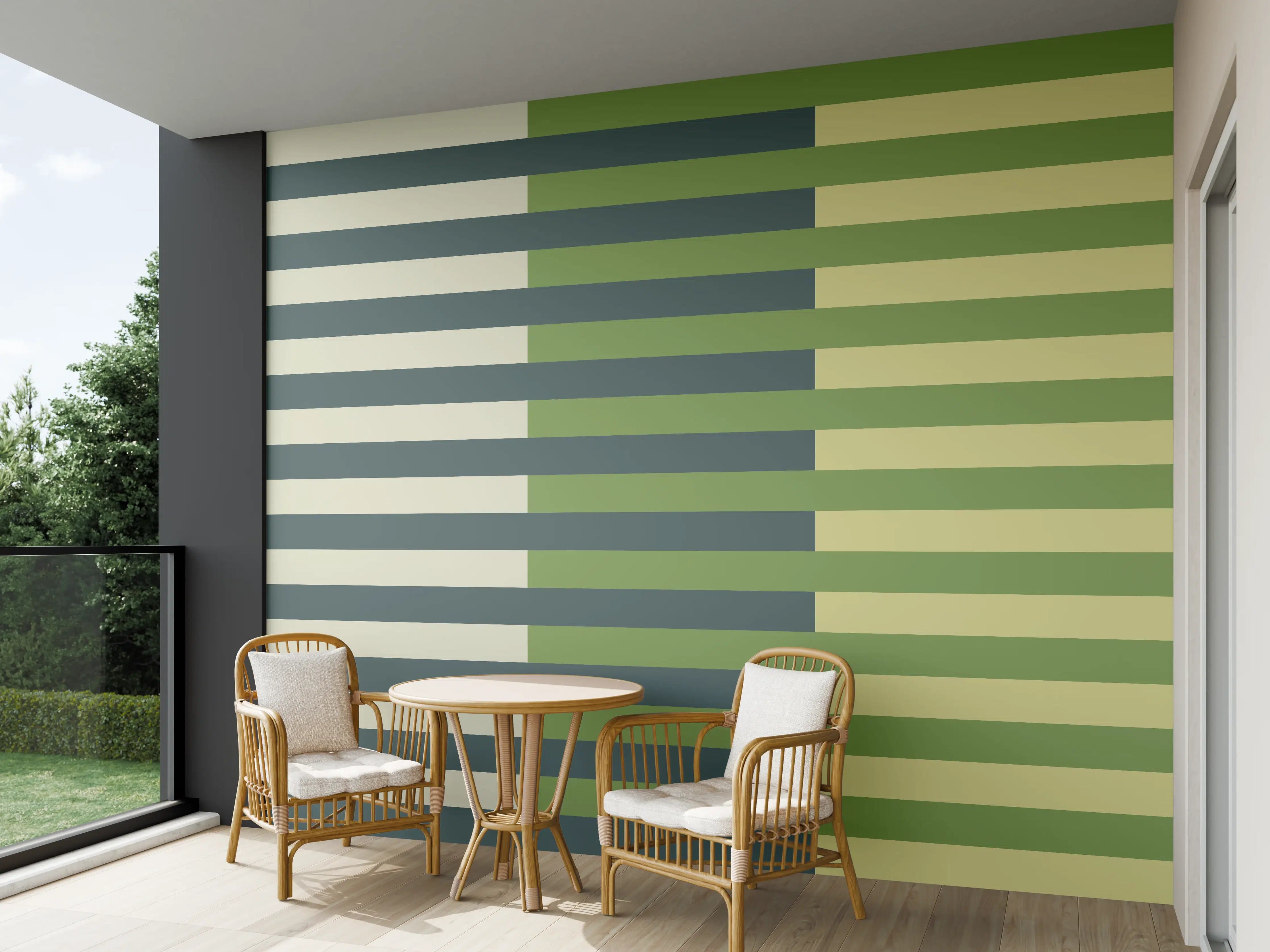 Wandverkleidung außen - The Greens - Multy Stripes - Pistachio