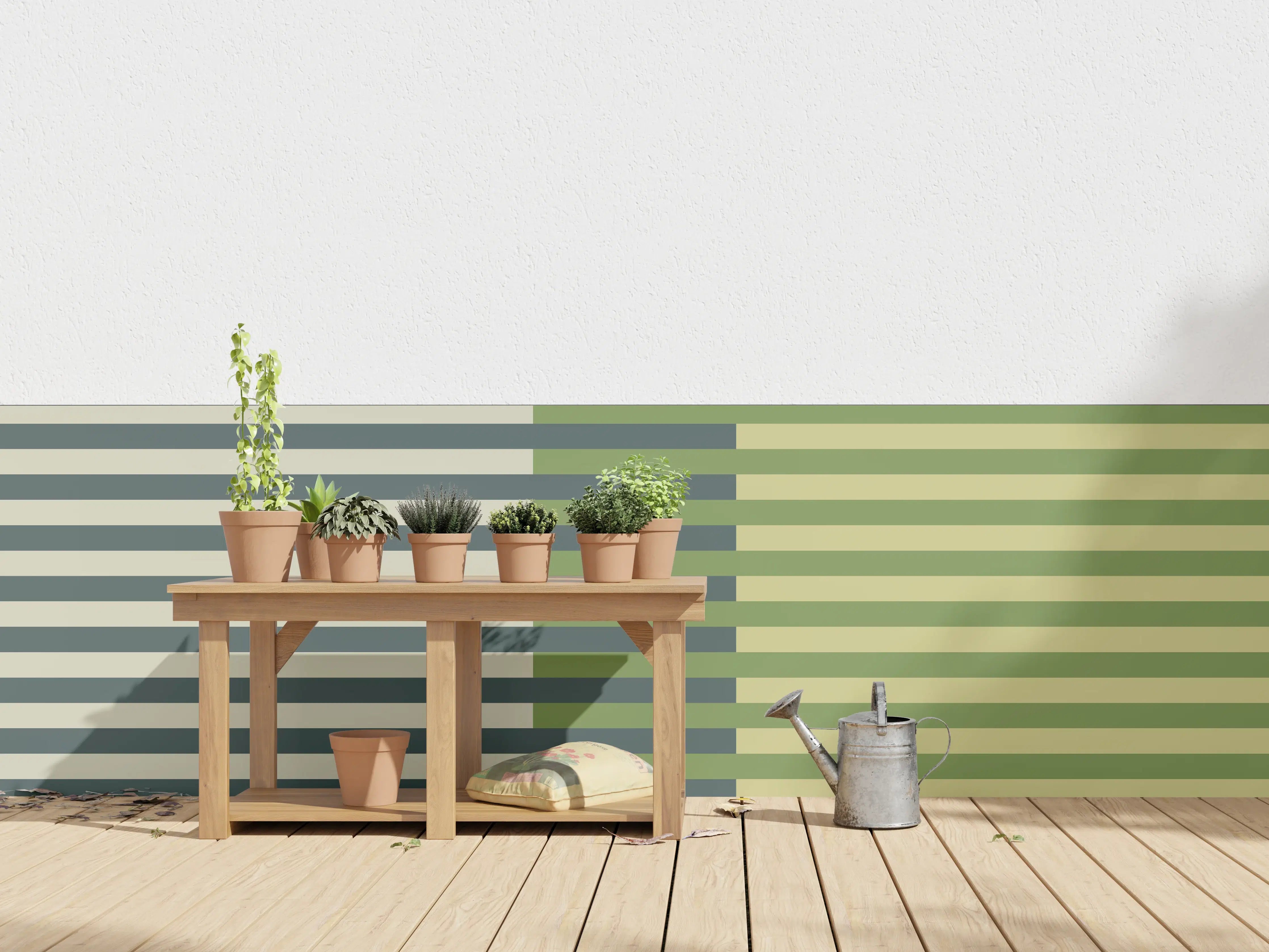 Wandverkleidung außen - The Greens - Multy Stripes - Pistachio