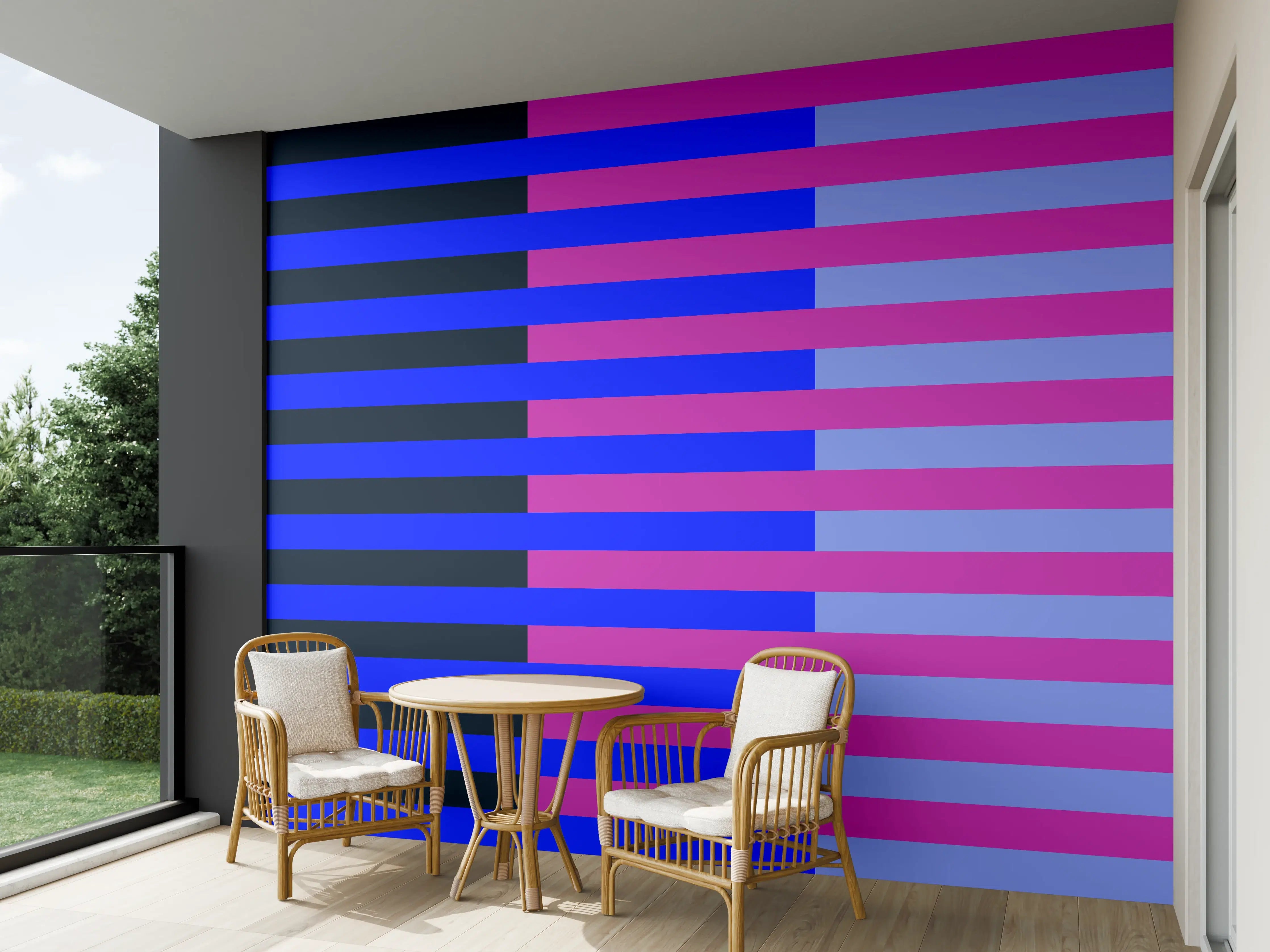 Wandverkleidung außen - The Neons - Multy Stripes - Luna