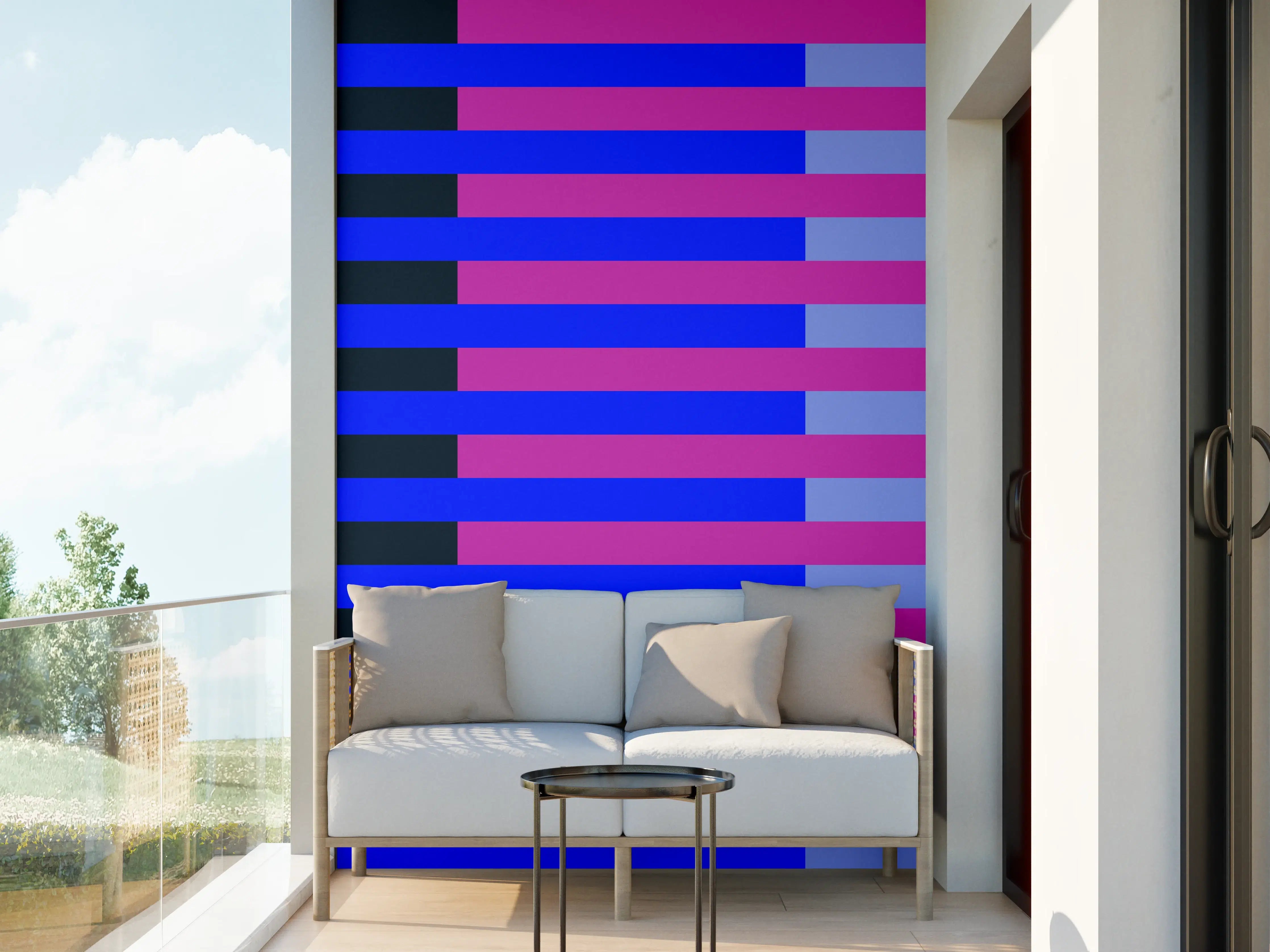 Wandverkleidung außen - The Neons - Multy Stripes - Luna