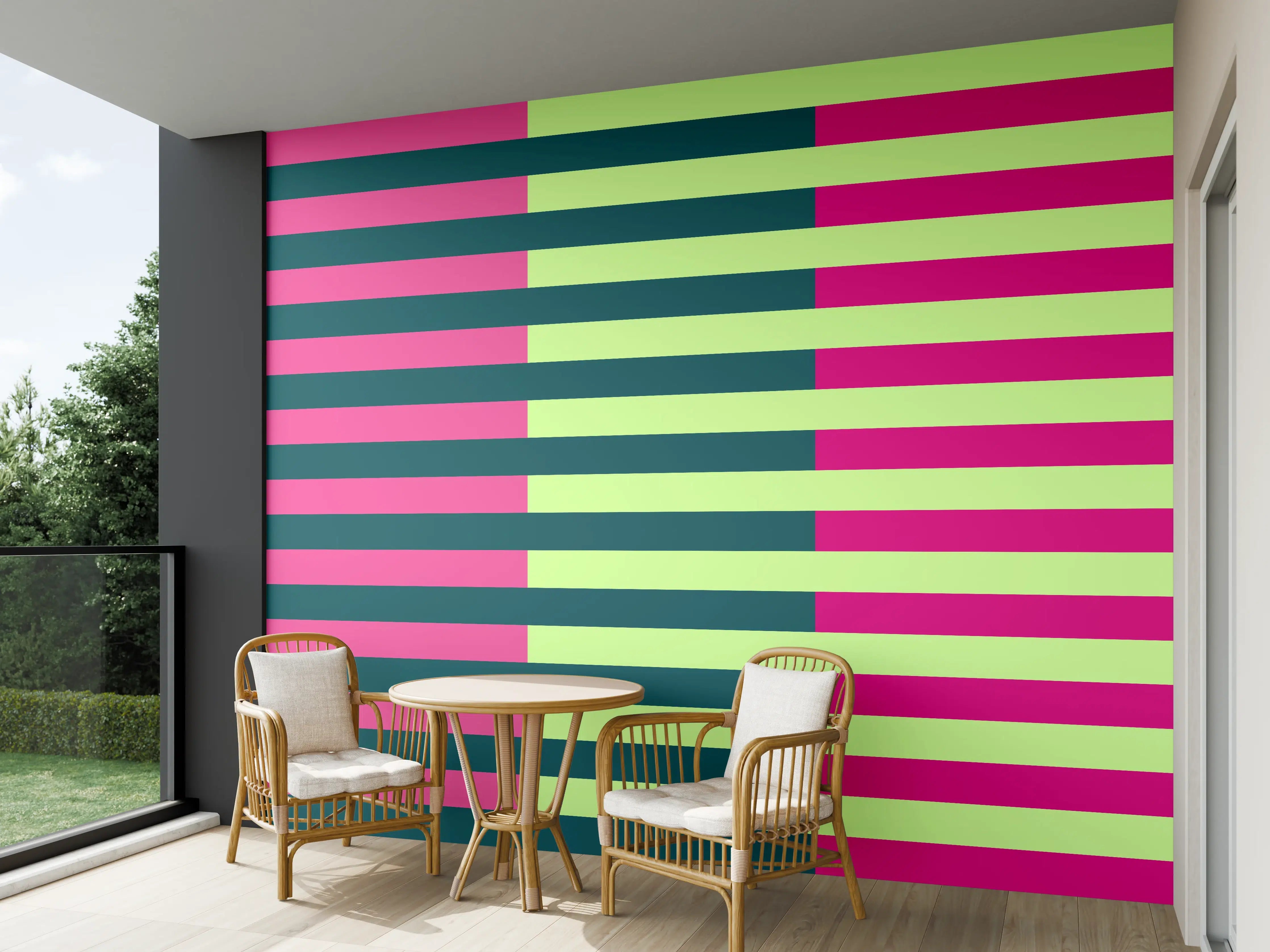 Wandverkleidung außen - The Neons - Multy Stripes - Lyra