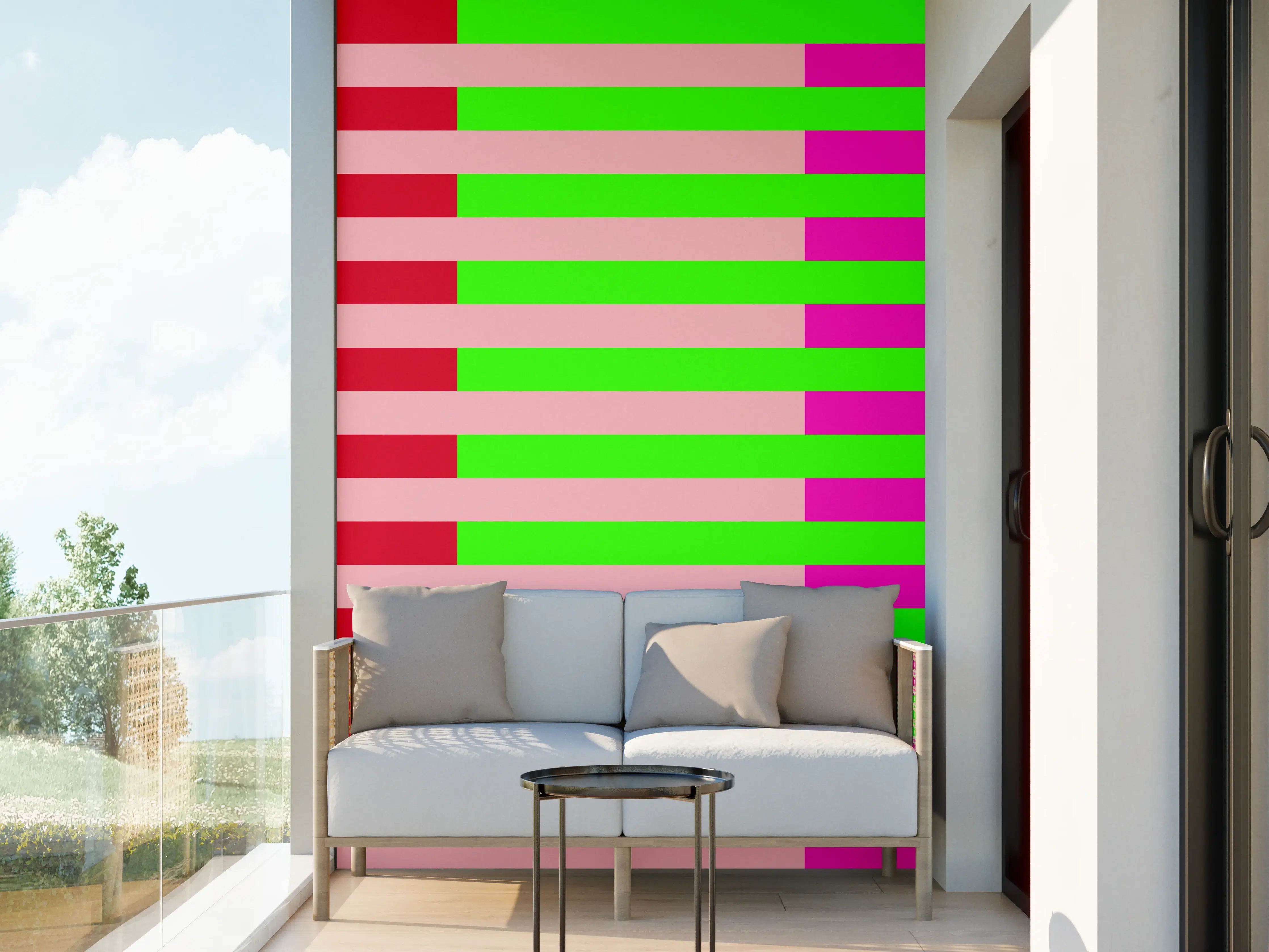 Wandverkleidung außen - The Neons - Multy Stripes - Nox