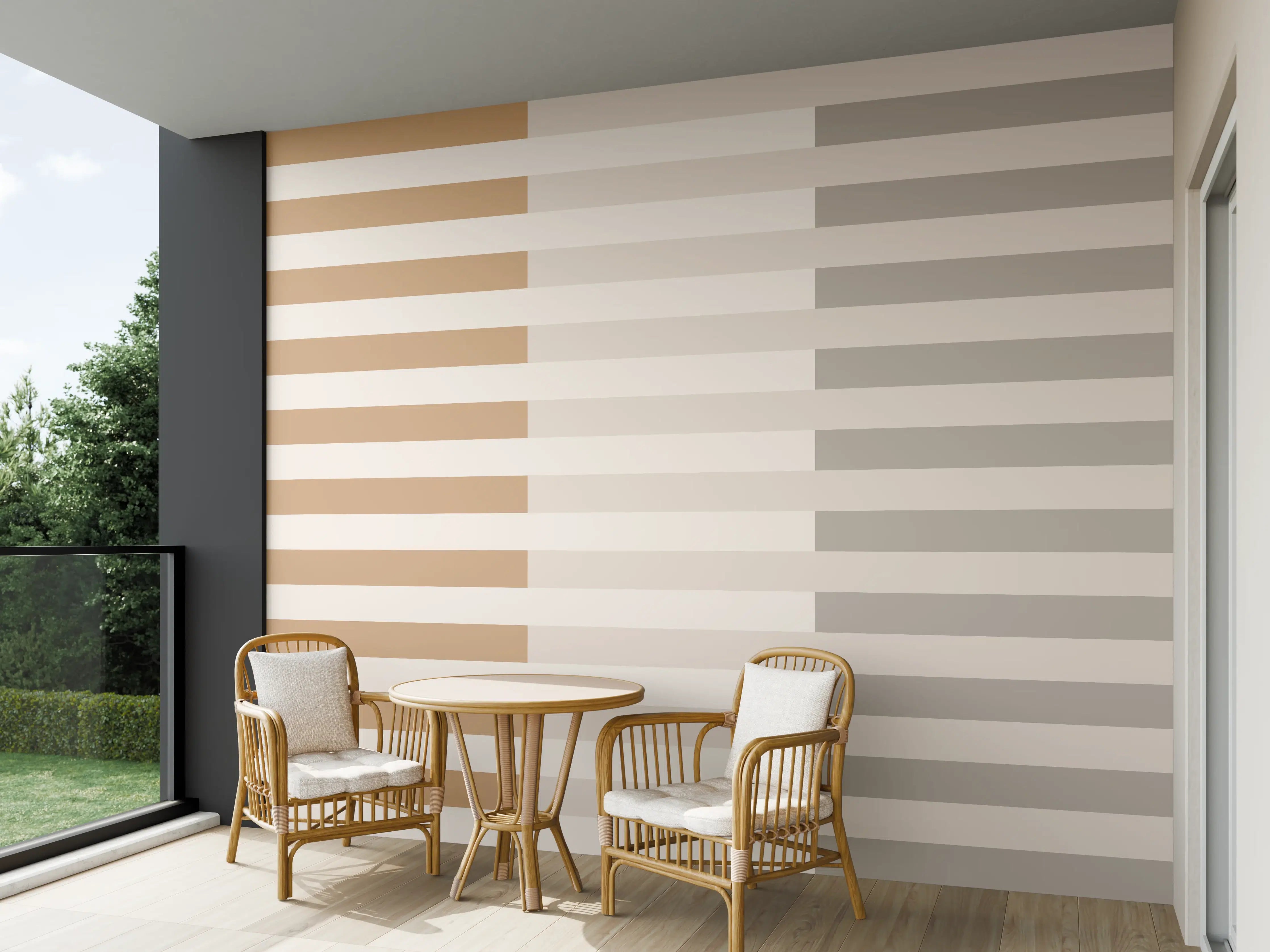 Wandverkleidung außen - The Nudes - Multy Stripes - Caramel