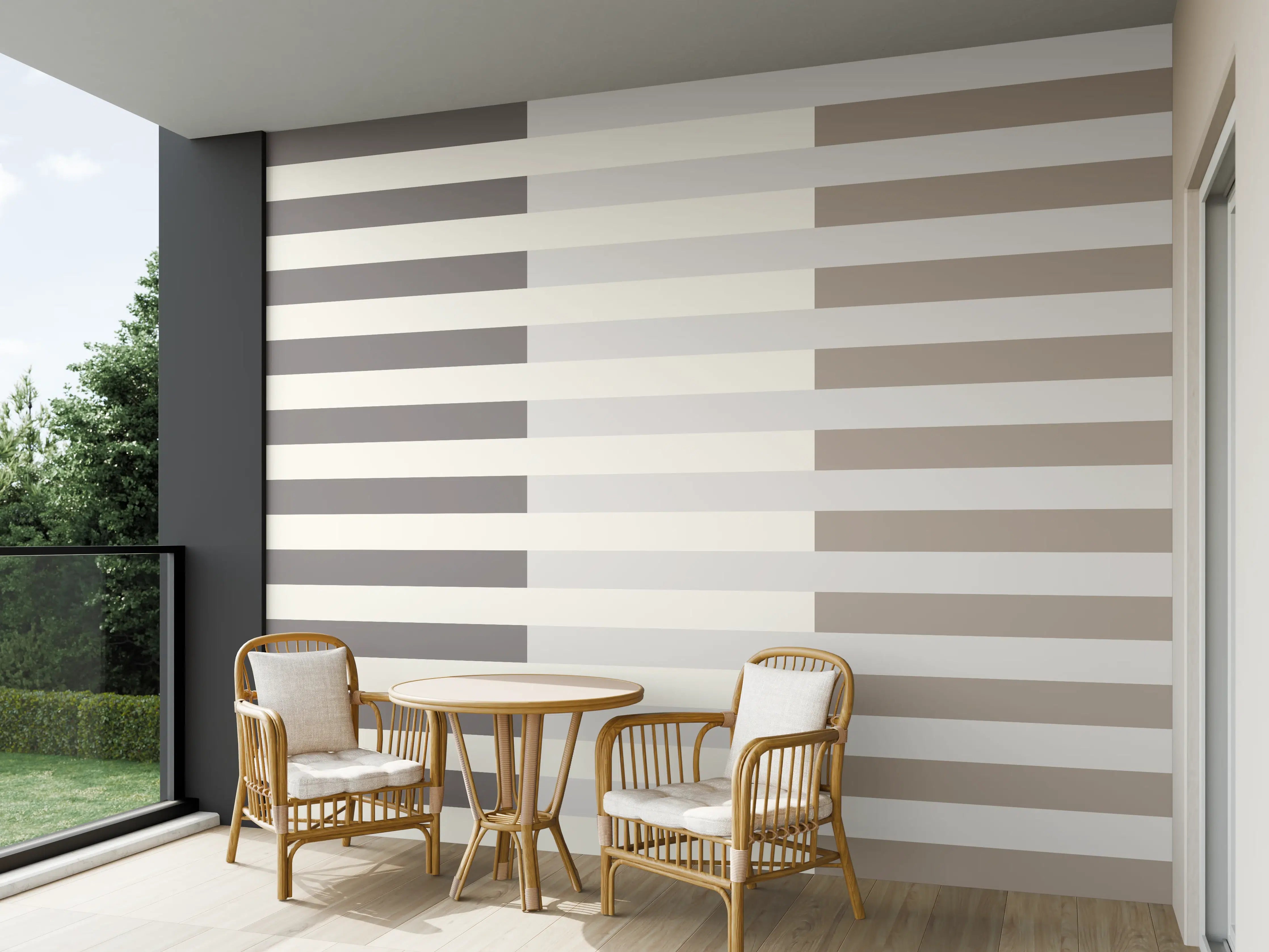 Wandverkleidung außen - The Nudes - Multy Stripes - Fog