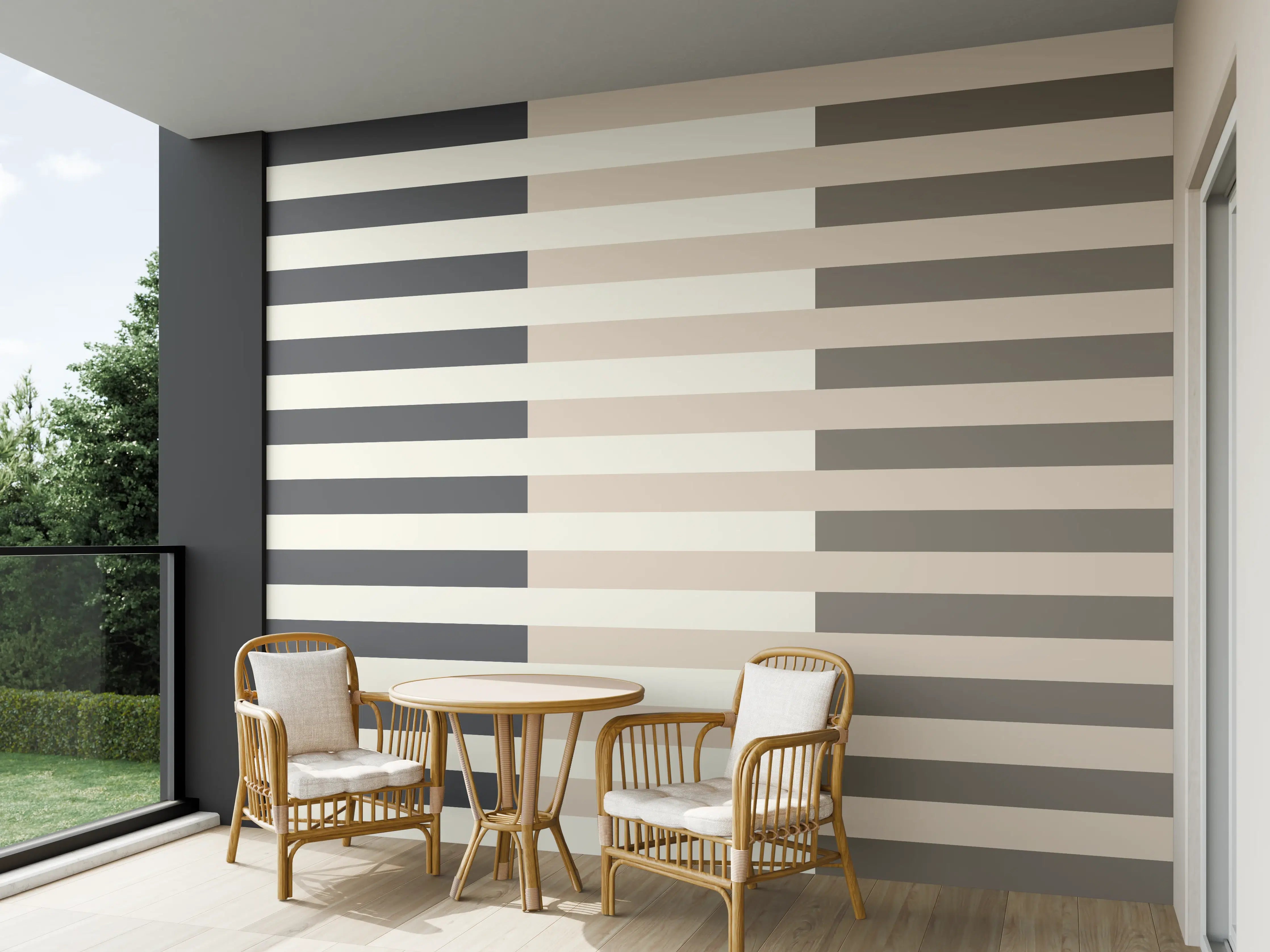 Wandverkleidung außen - The Nudes - Multy Stripes - Toffee