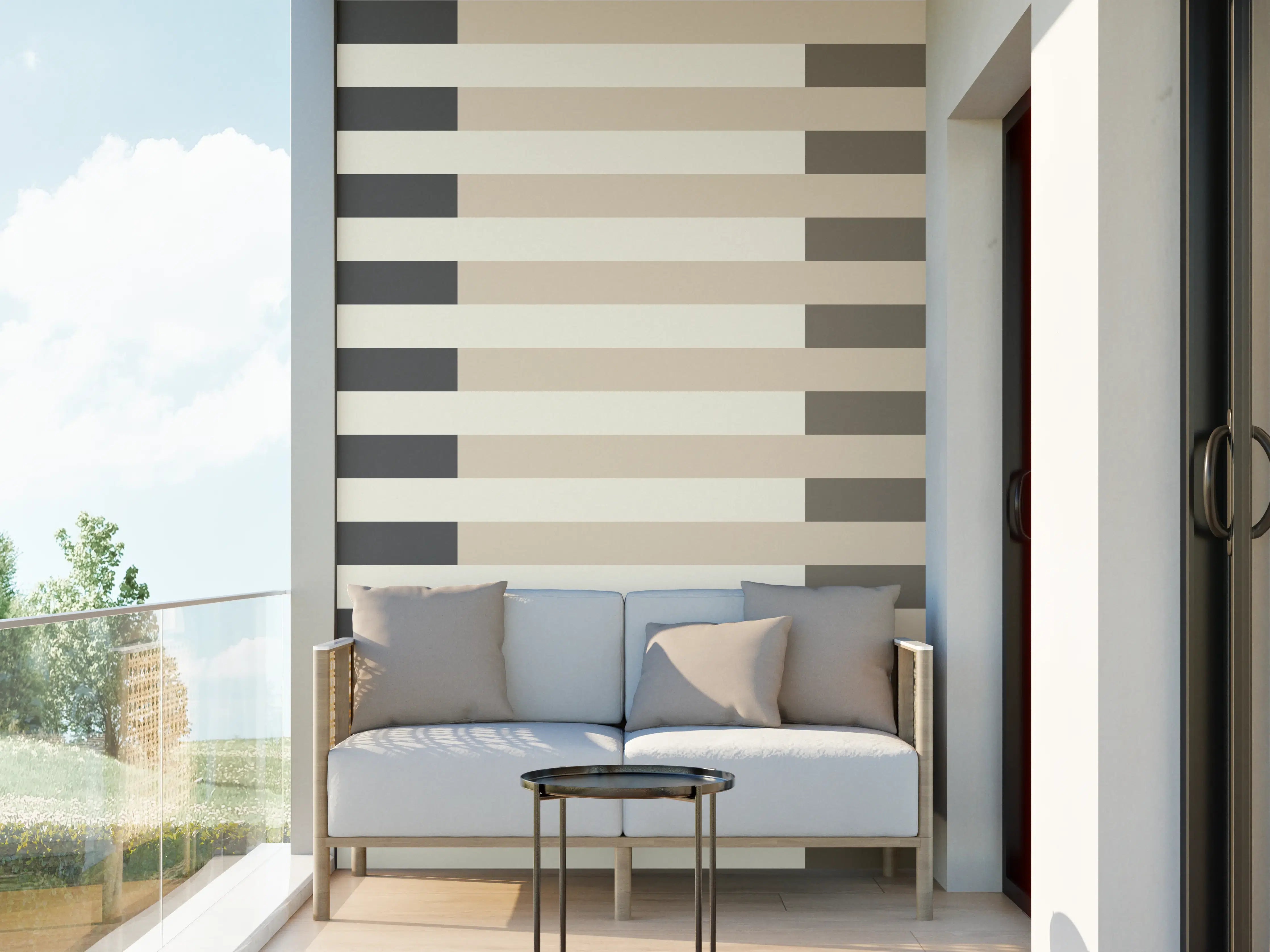 Wandverkleidung außen - The Nudes - Multy Stripes - Toffee