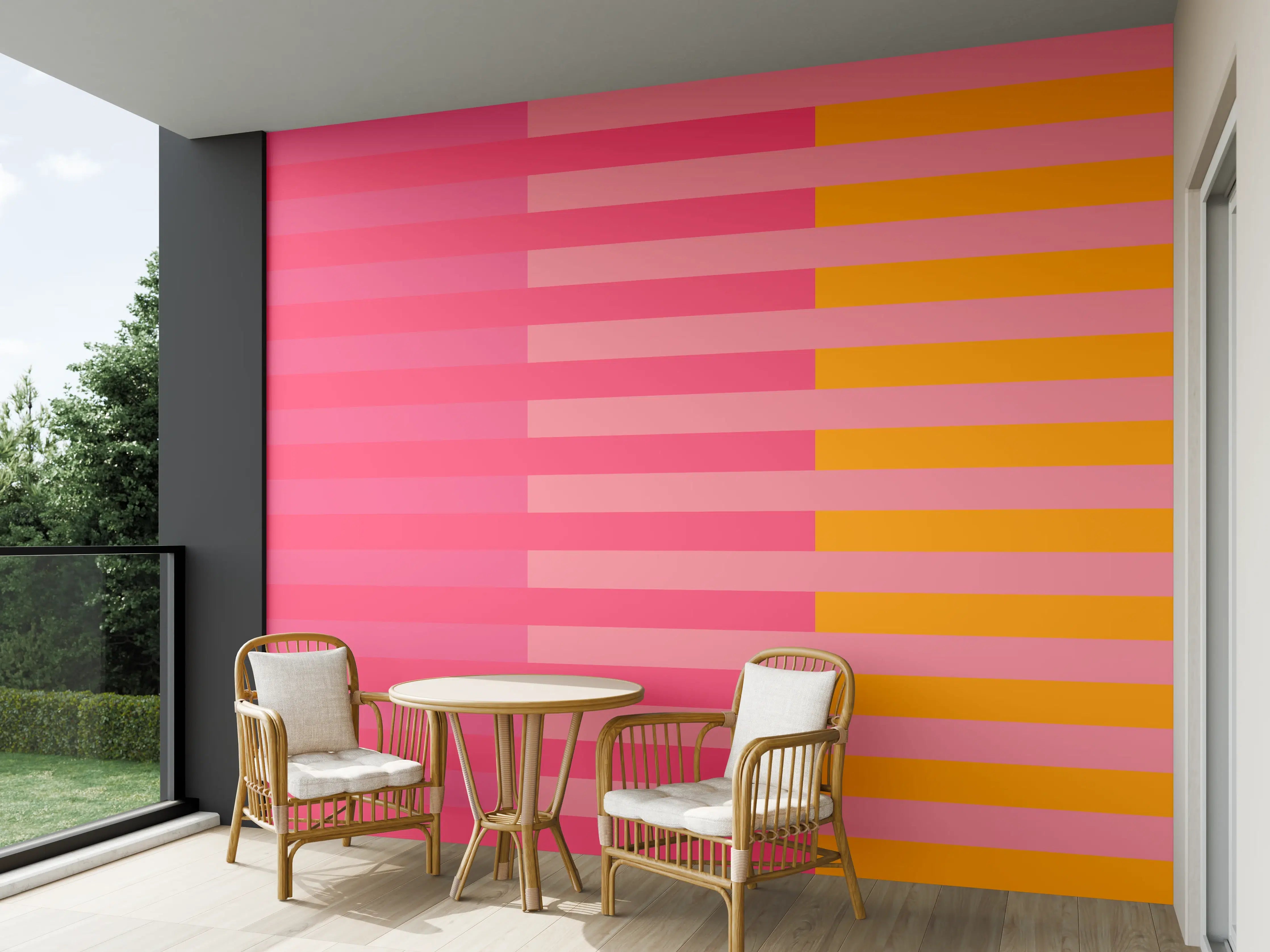 Wandverkleidung außen - The Oranges - Multy Stripes - Raspberry