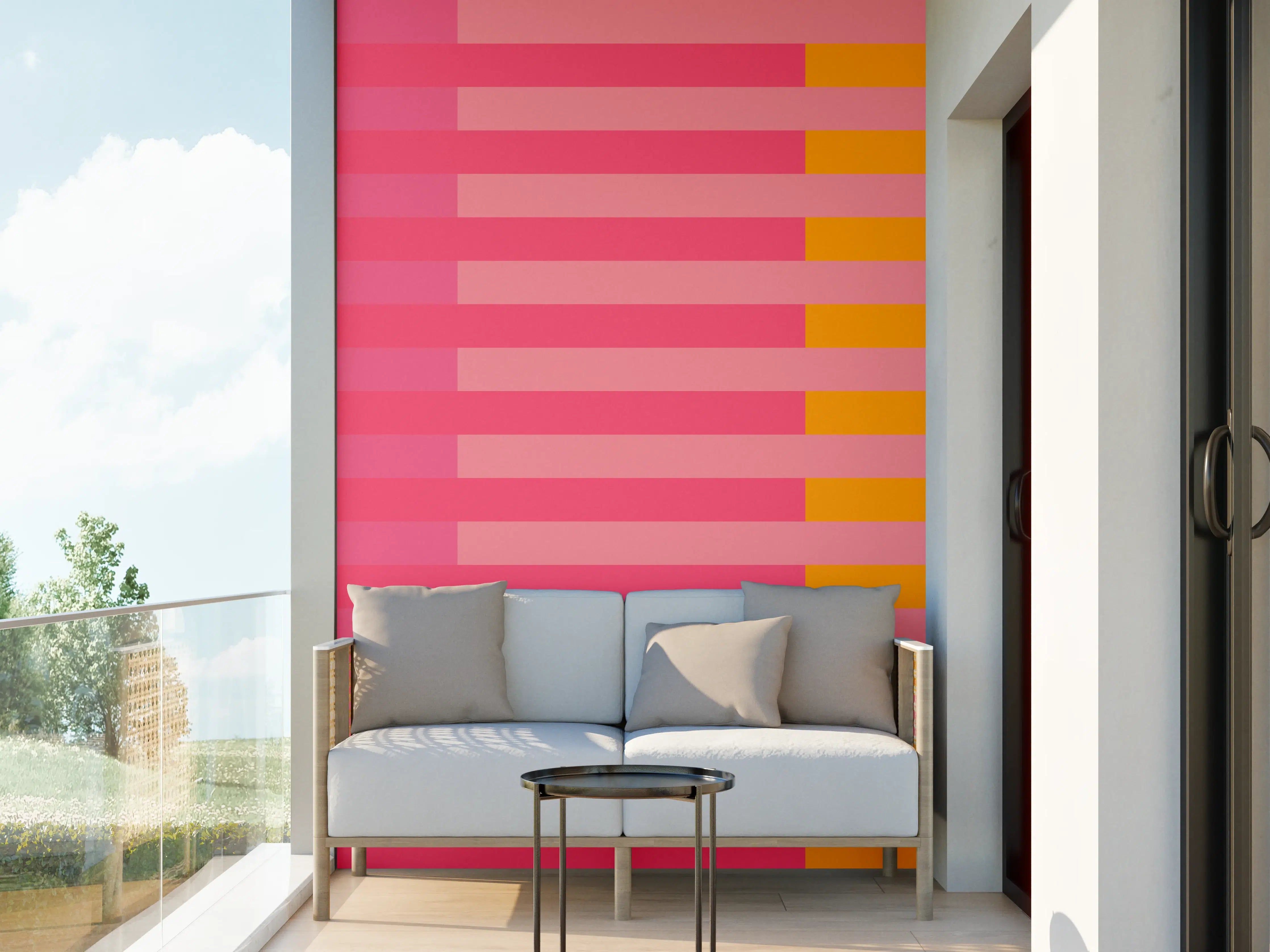 Wandverkleidung außen - The Oranges - Multy Stripes - Raspberry