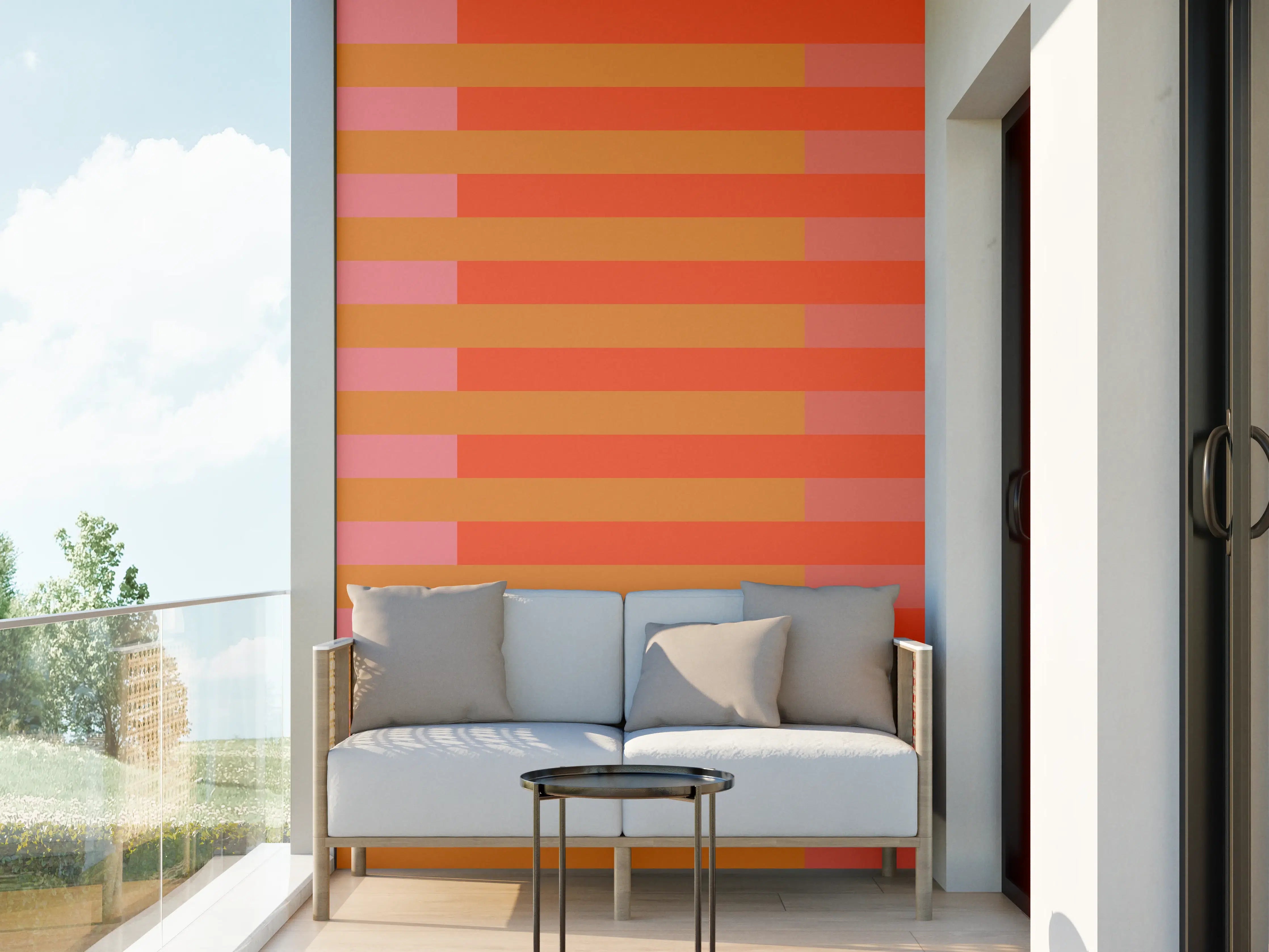Wandverkleidung außen - The Oranges - Multy Stripes - Salmon