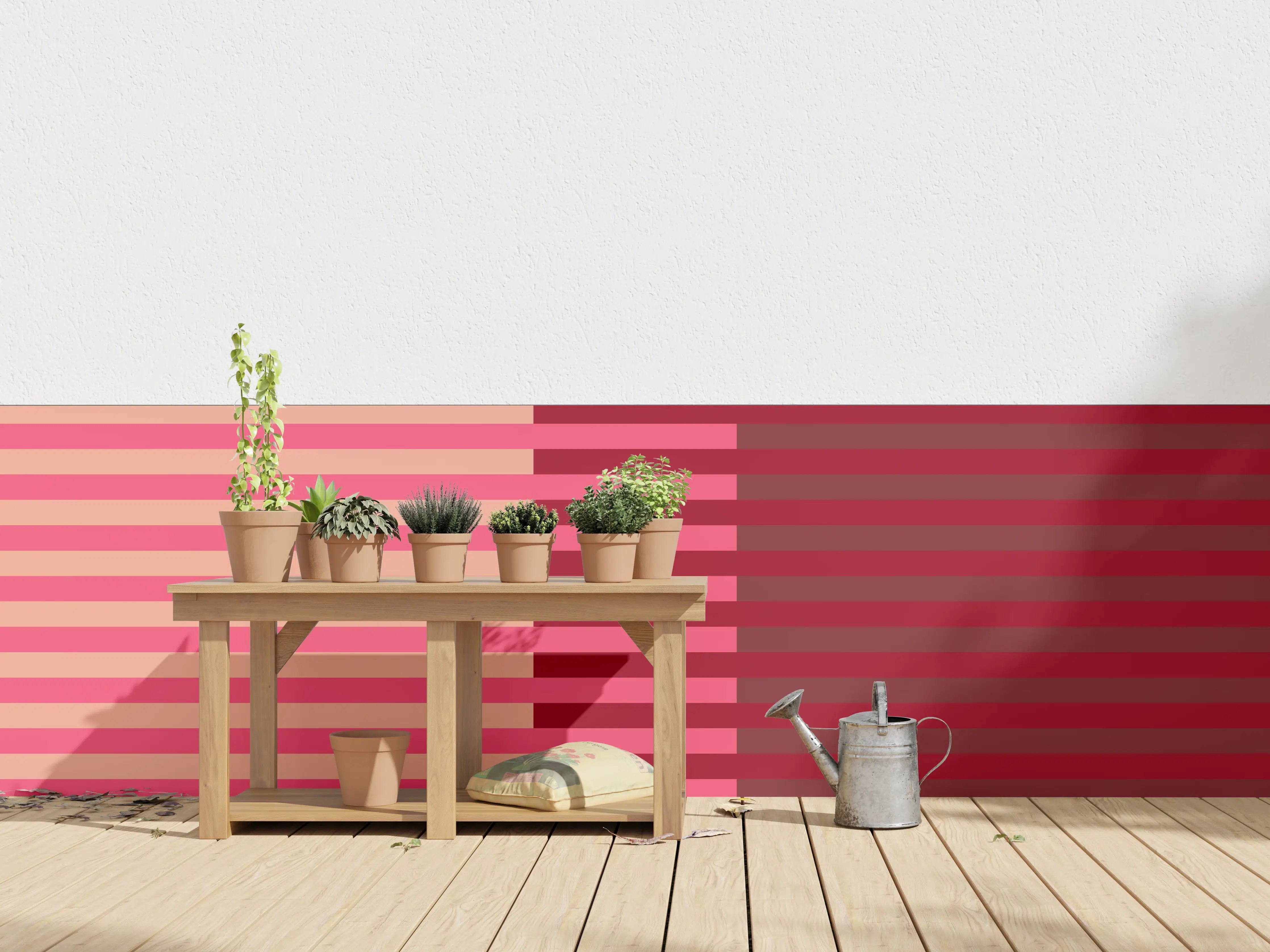 Wandverkleidung außen - The Reds - Multy Stripes - Cherry