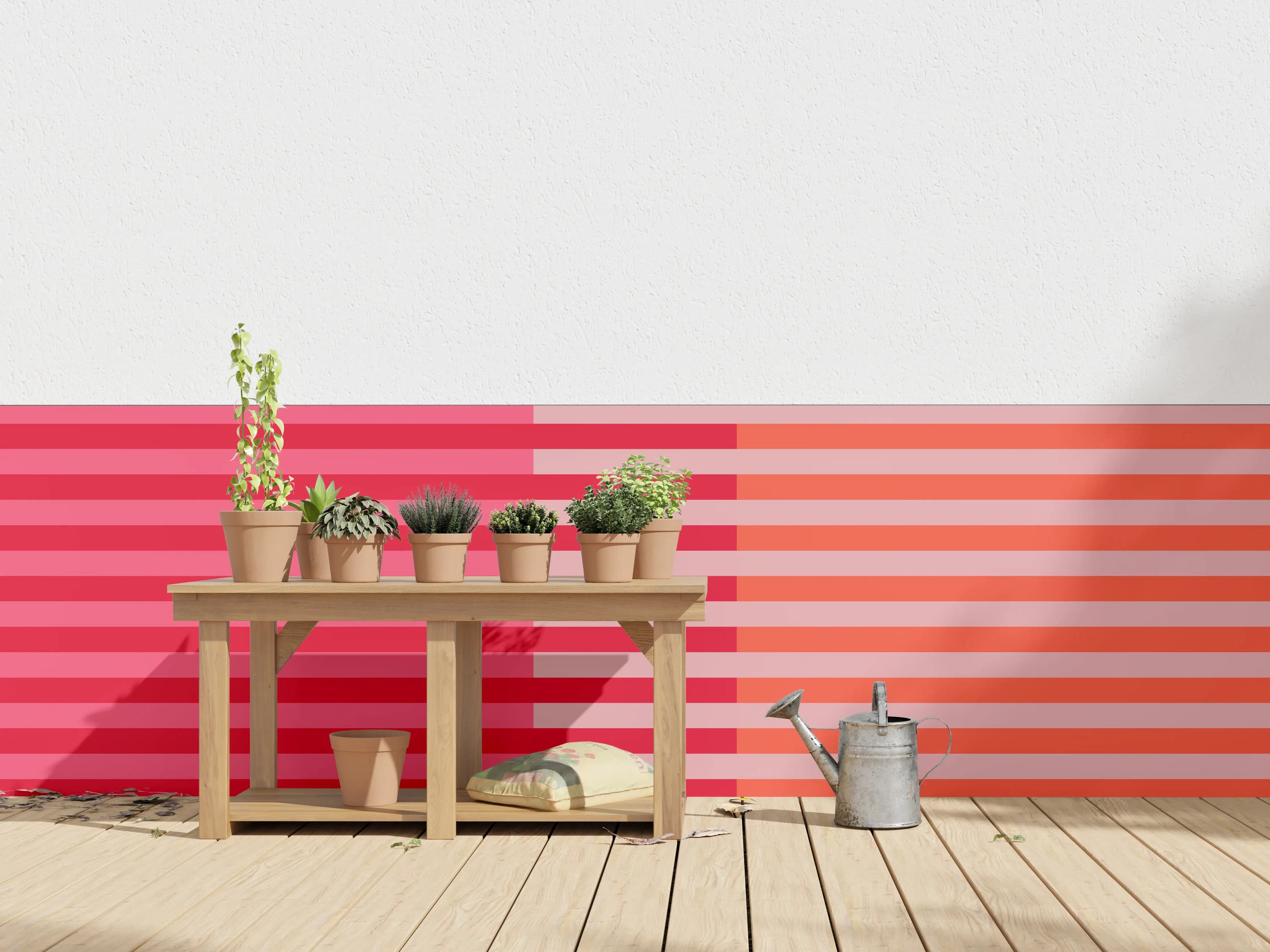 Wandverkleidung außen - The Reds - Multy Stripes - Strawberry