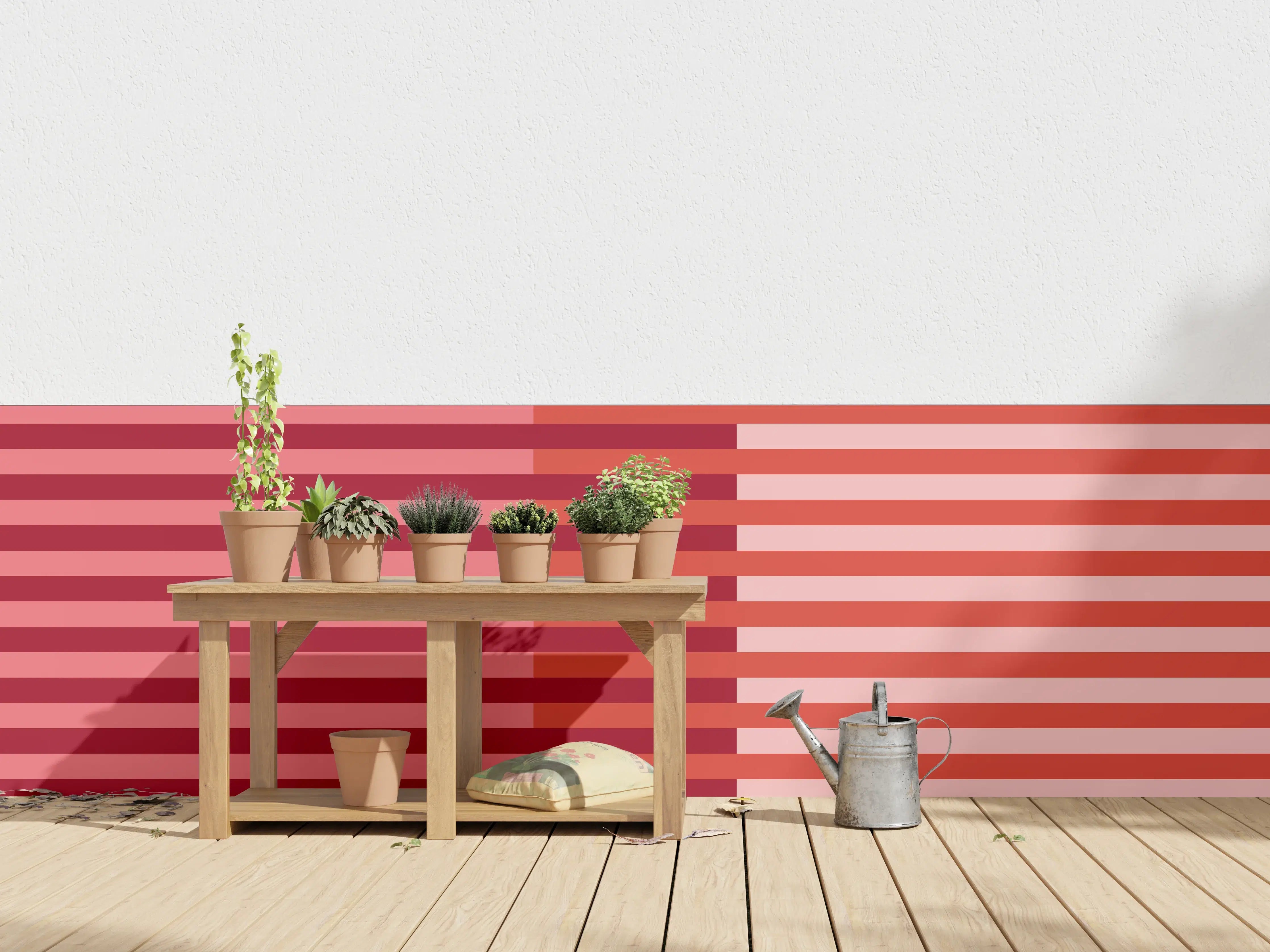 Wandverkleidung außen - The Reds - Multy Stripes - Tomato
