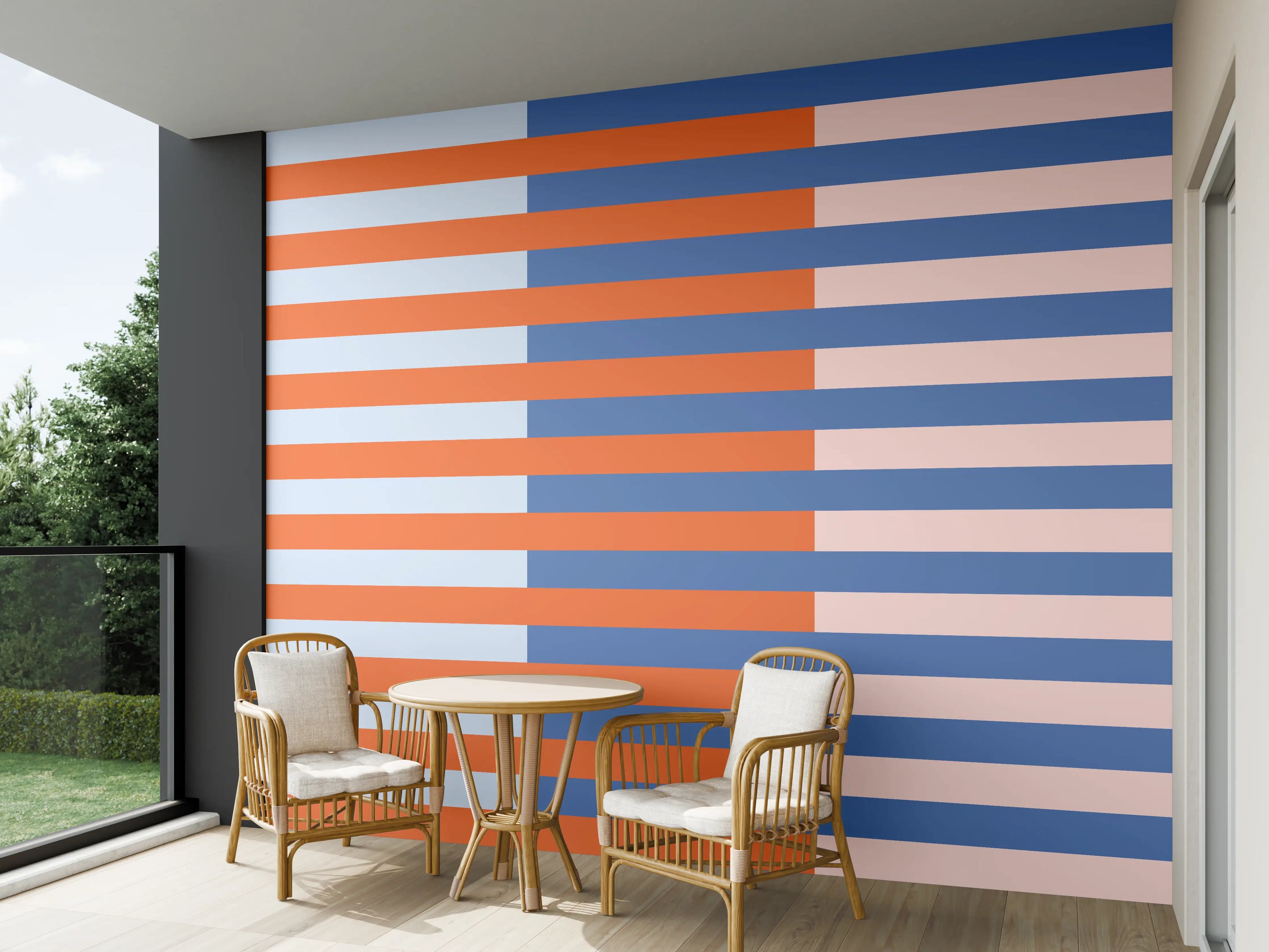 Wandverkleidung außen - The Springs - Multy Stripes - Crocus