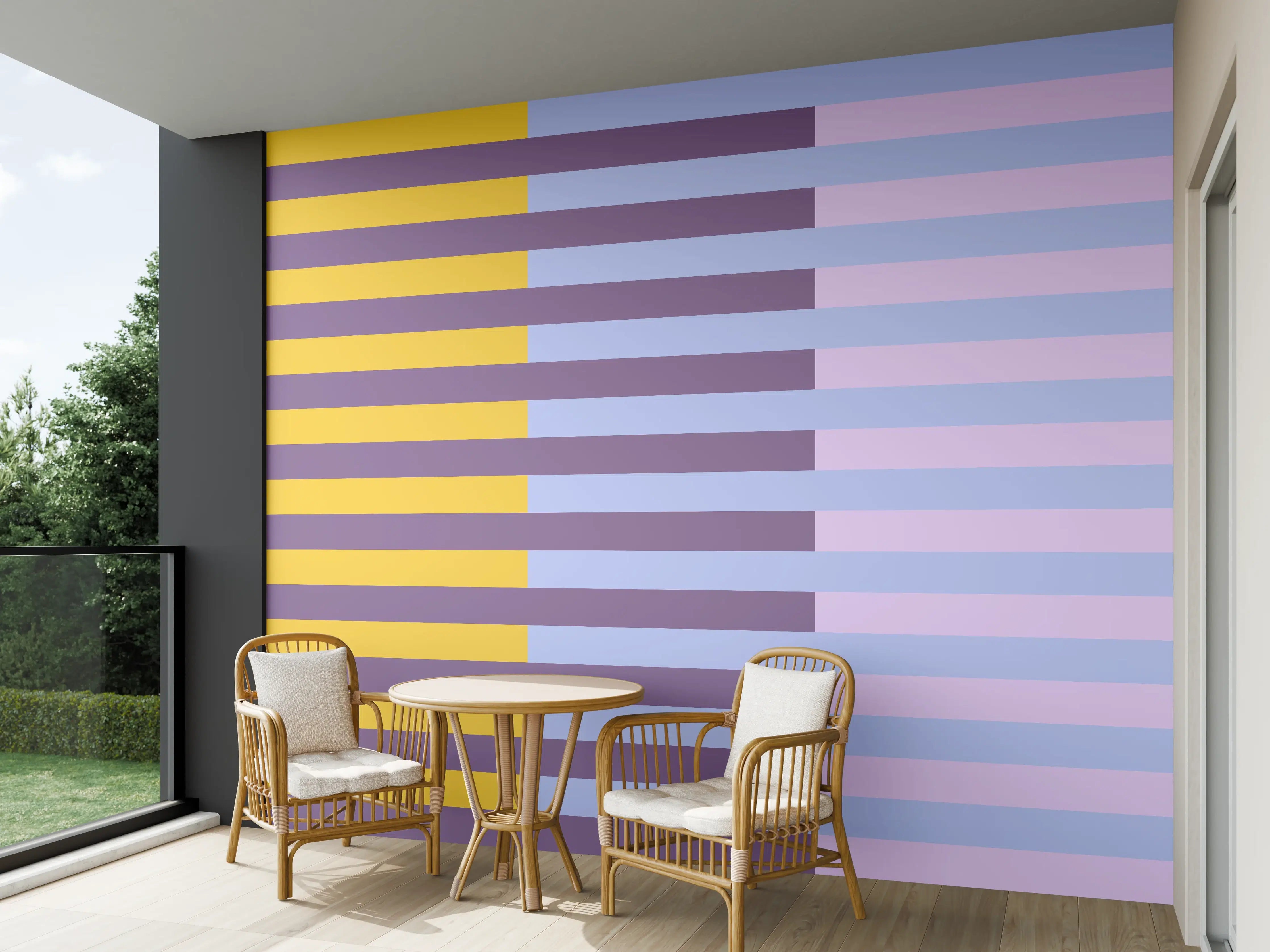 Wandverkleidung außen - The Springs - Multy Stripes - Lilac